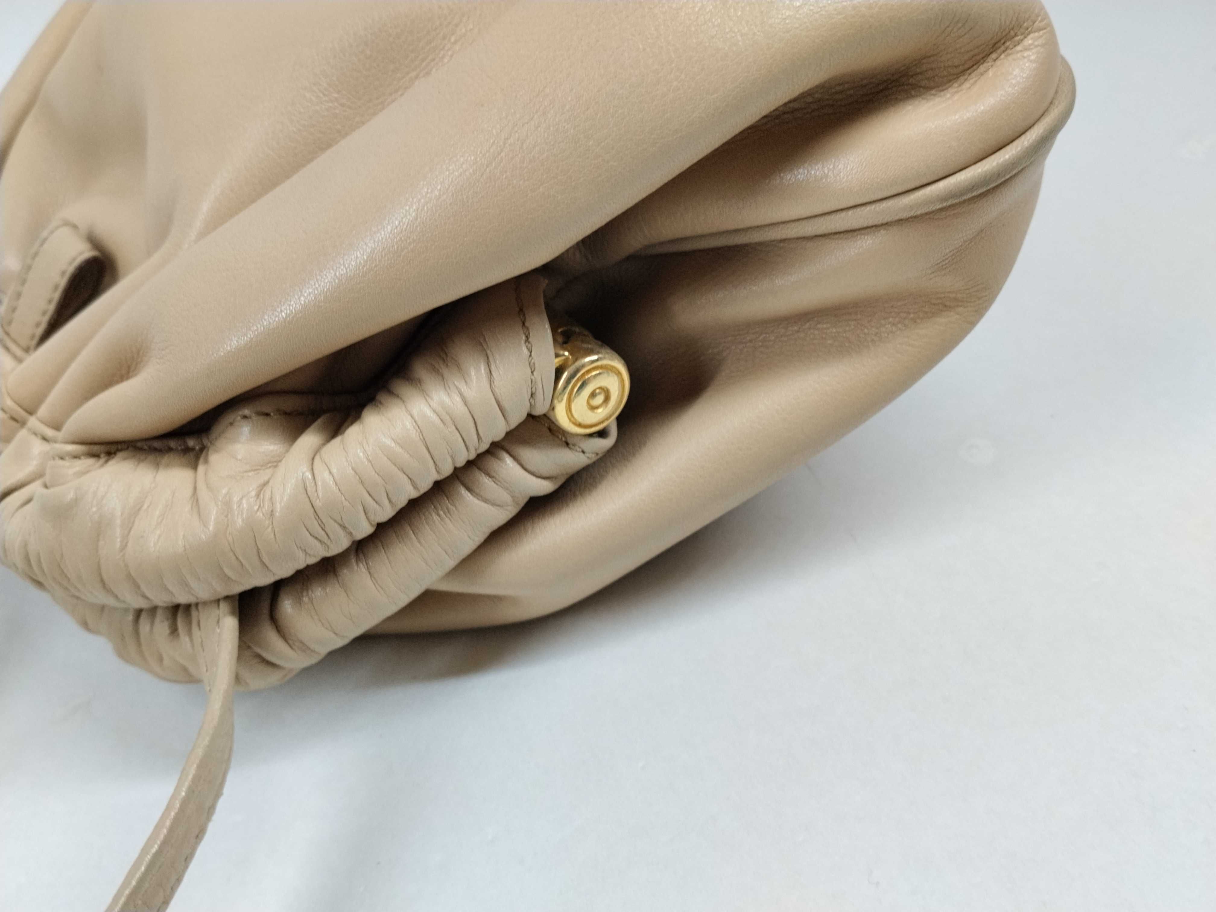 Leather Drawstring Shoulder Bag — view 7