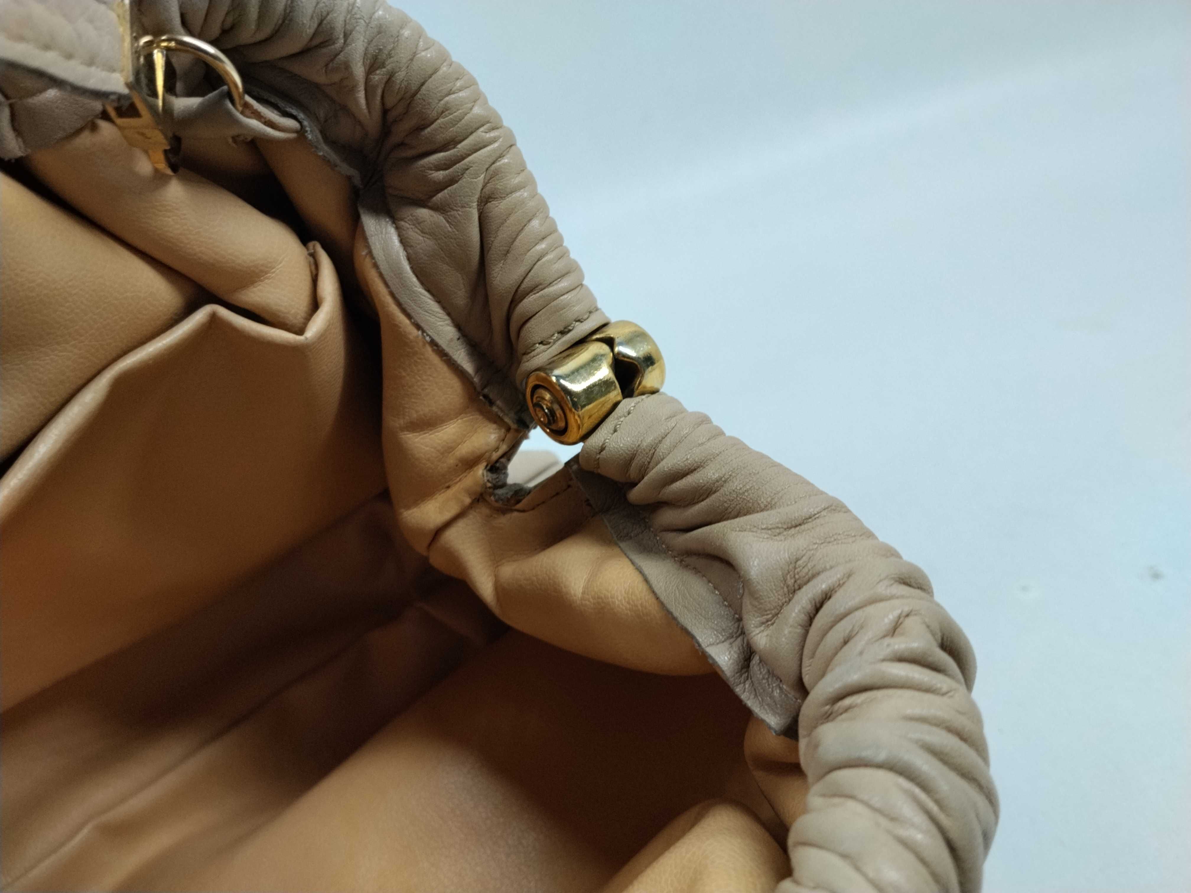 Leather Drawstring Shoulder Bag — view 10
