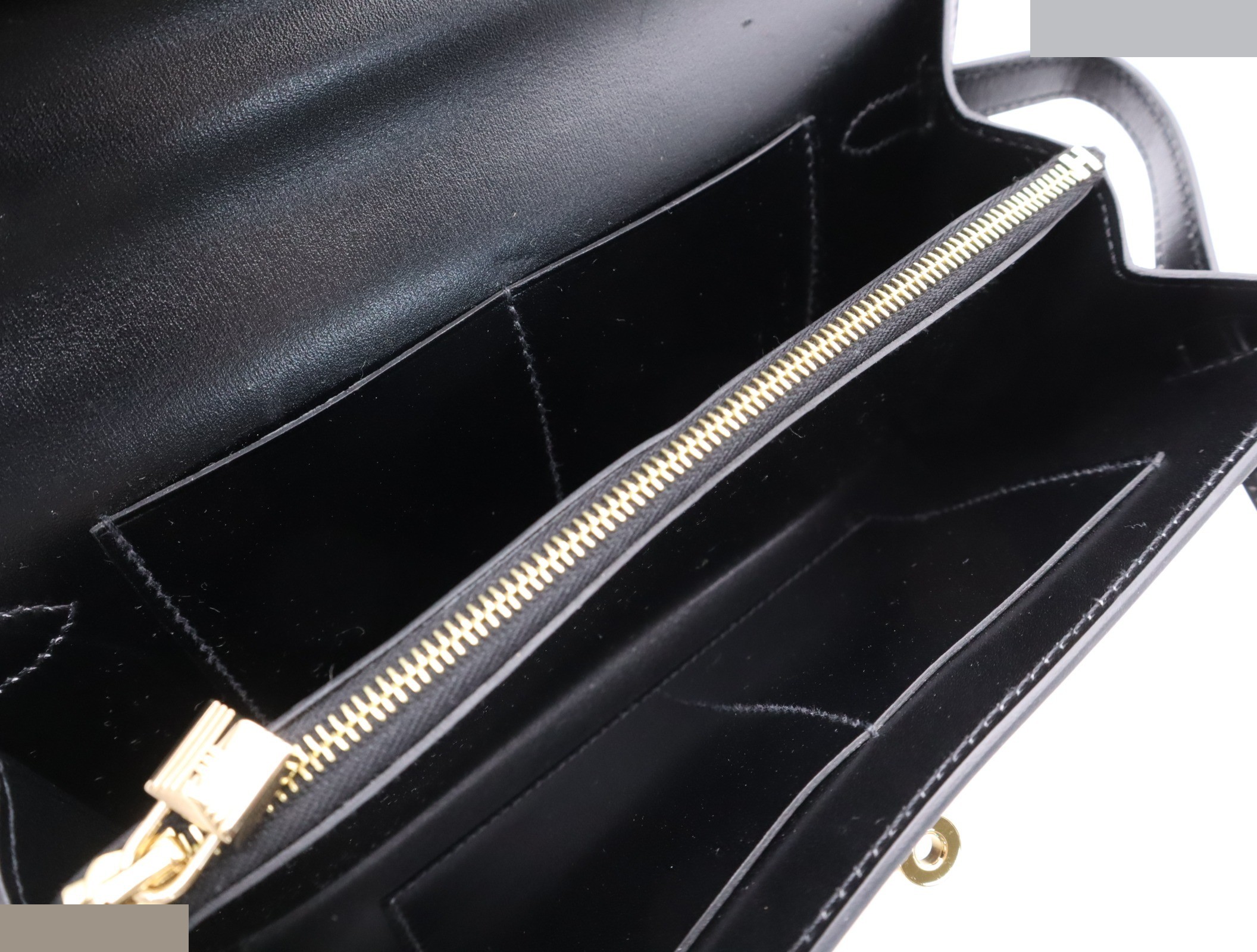 Leather Kelly To Go bag, includes shoulder strap, small dust bag, and box. — view 6