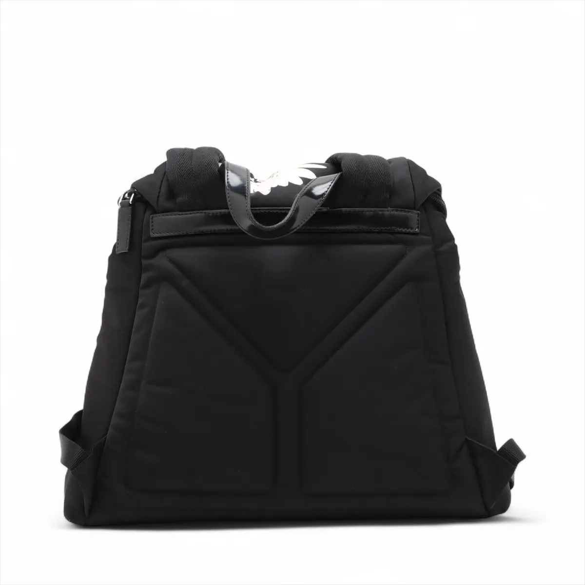 Tessuto Nylon x Leather Backpack/Rucksack Black — view 2