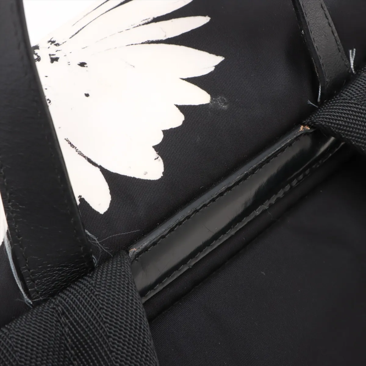 Tessuto Nylon x Leather Backpack/Rucksack Black — view 11