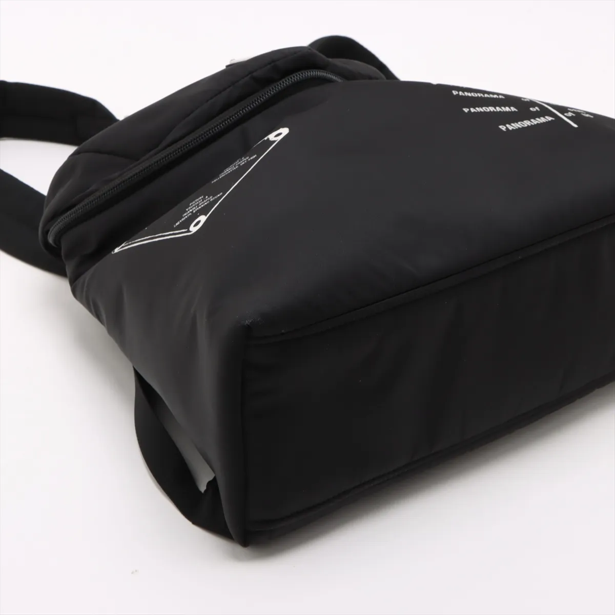 Tessuto Nylon x Leather Backpack/Rucksack Black — view 4