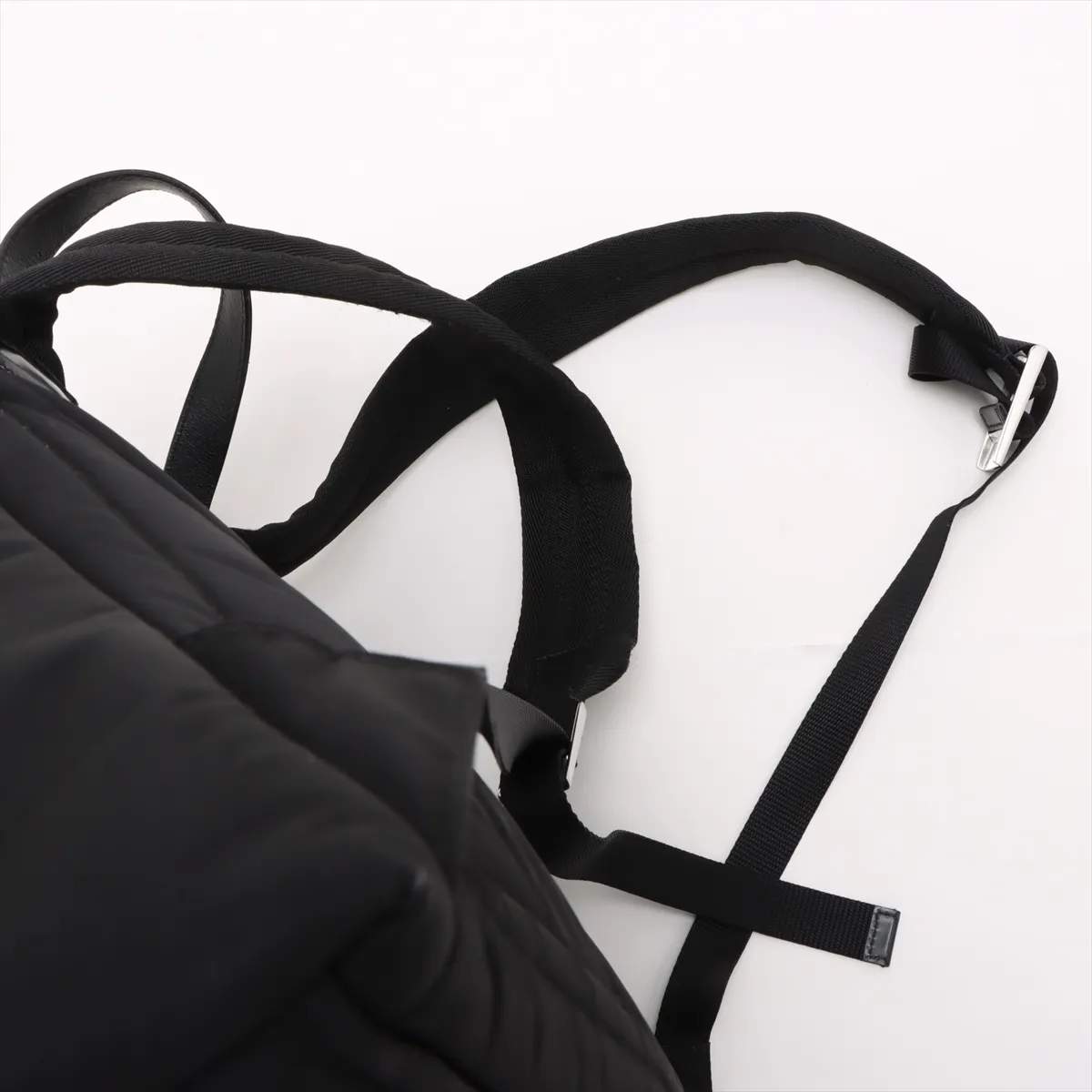 Tessuto Nylon x Leather Backpack/Rucksack Black — view 6