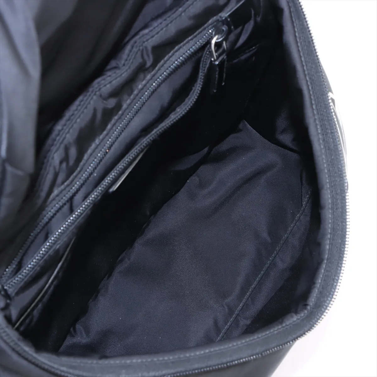 Tessuto Nylon x Leather Backpack/Rucksack Black — view 7