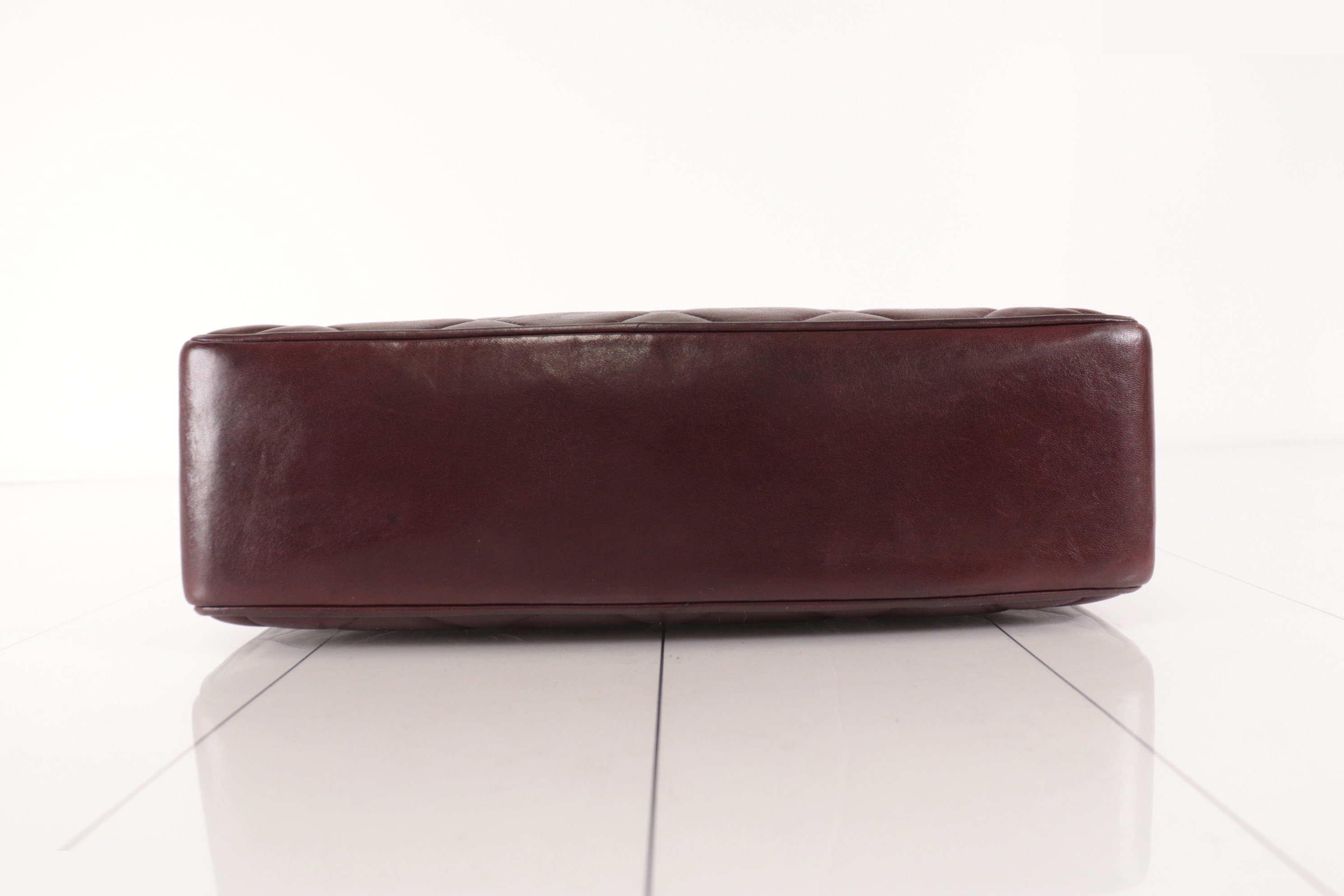 Turnlock Lamb Chain Tote, Brown, Unit #2 — view 7