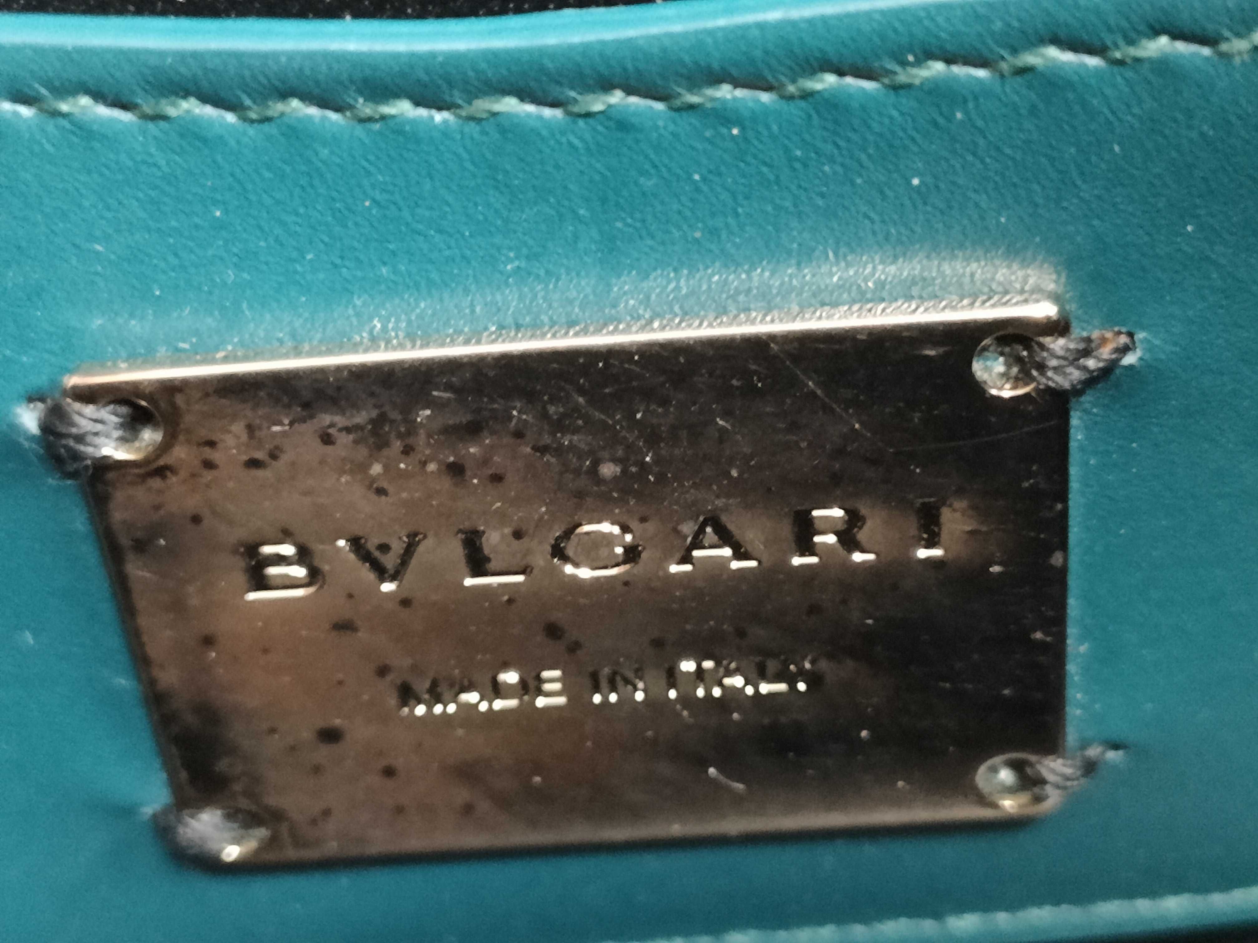 Serpenti Quilted Chain Shoulder Bag, Blue-Green x Ivory — view 11