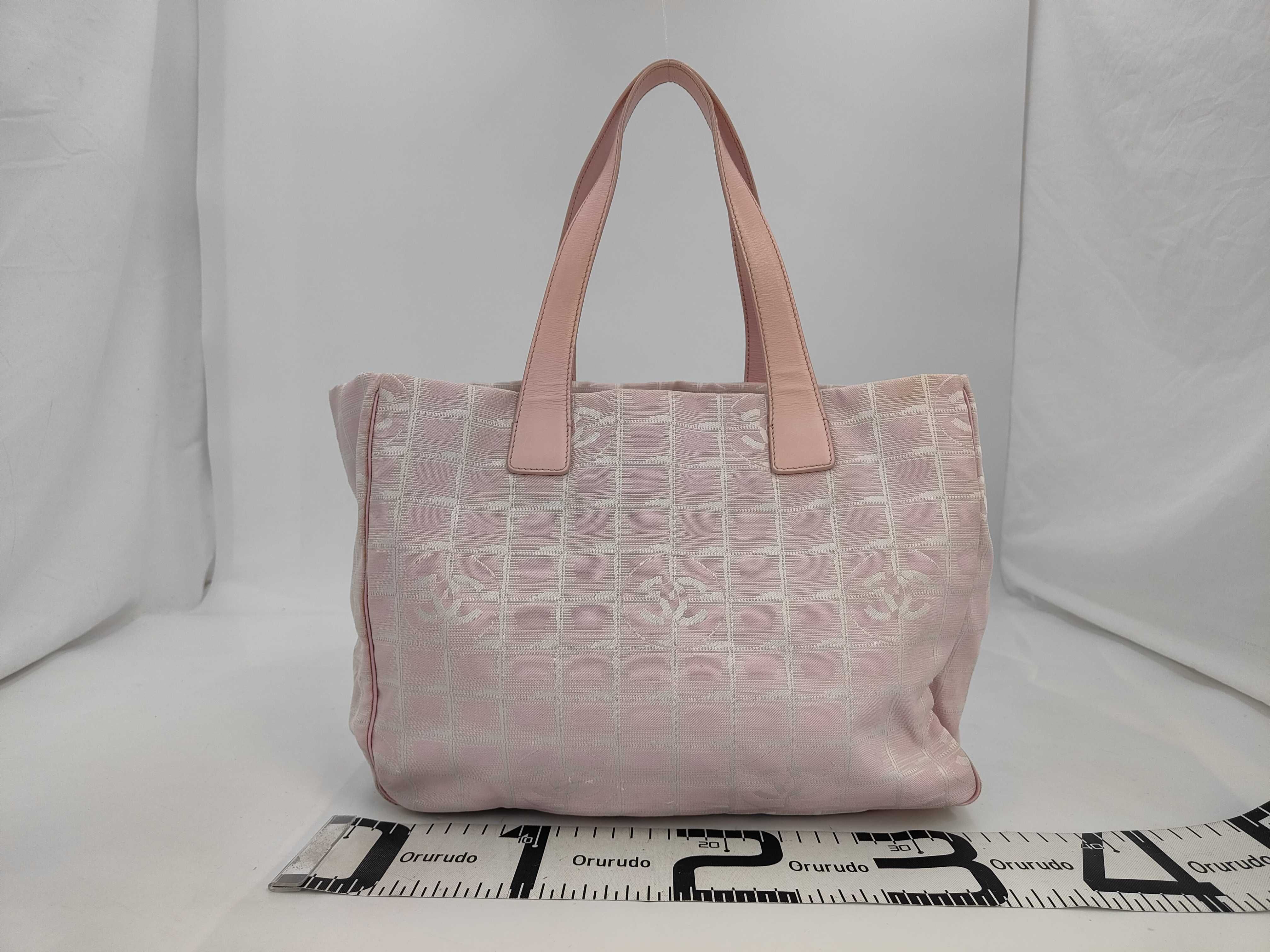 New Travel Line Nylon Handbag, Pink, Silver Hardware, Tote Bag — view 2