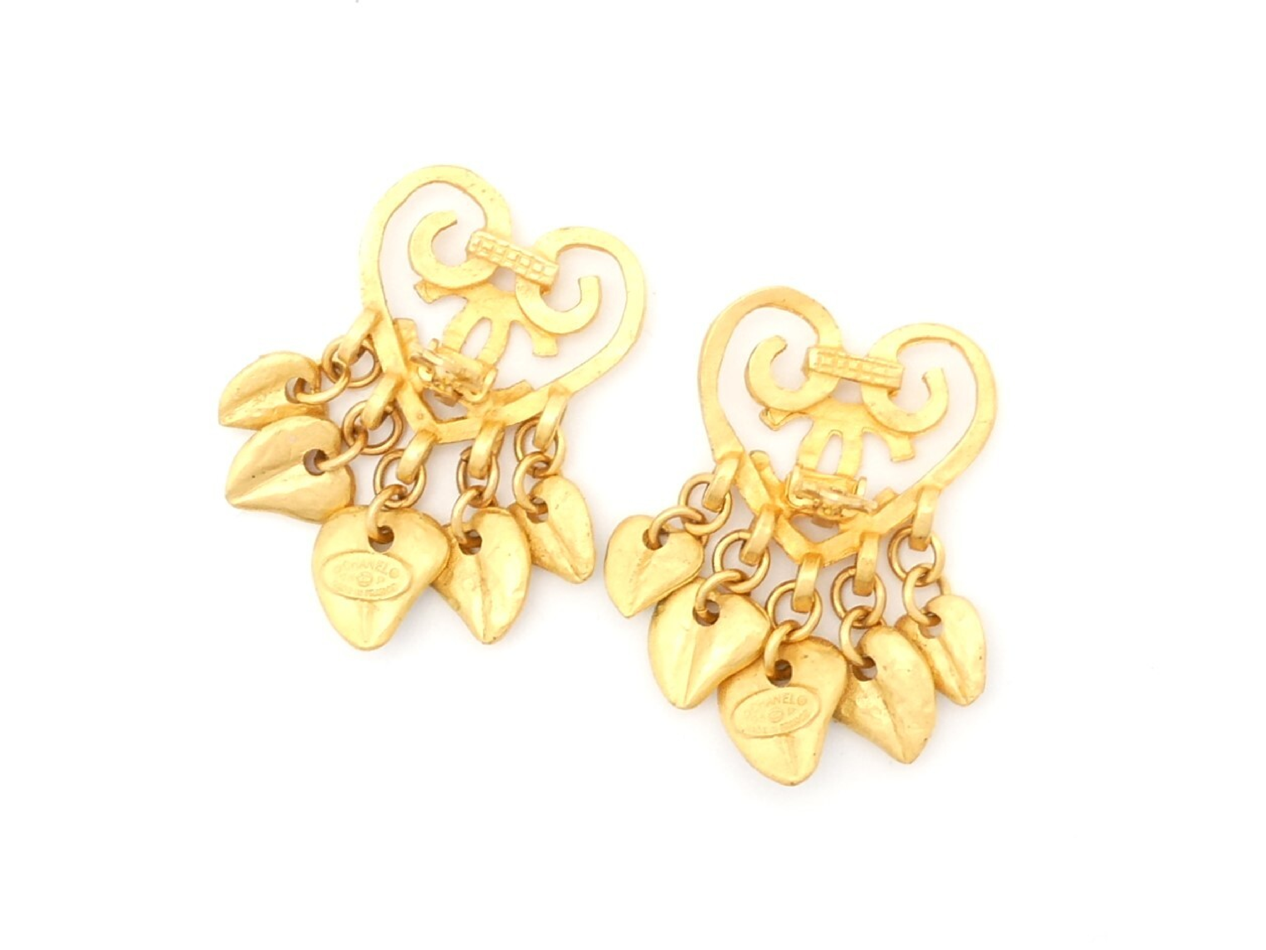 Coco Mark Gold Heart Earrings — view 3
