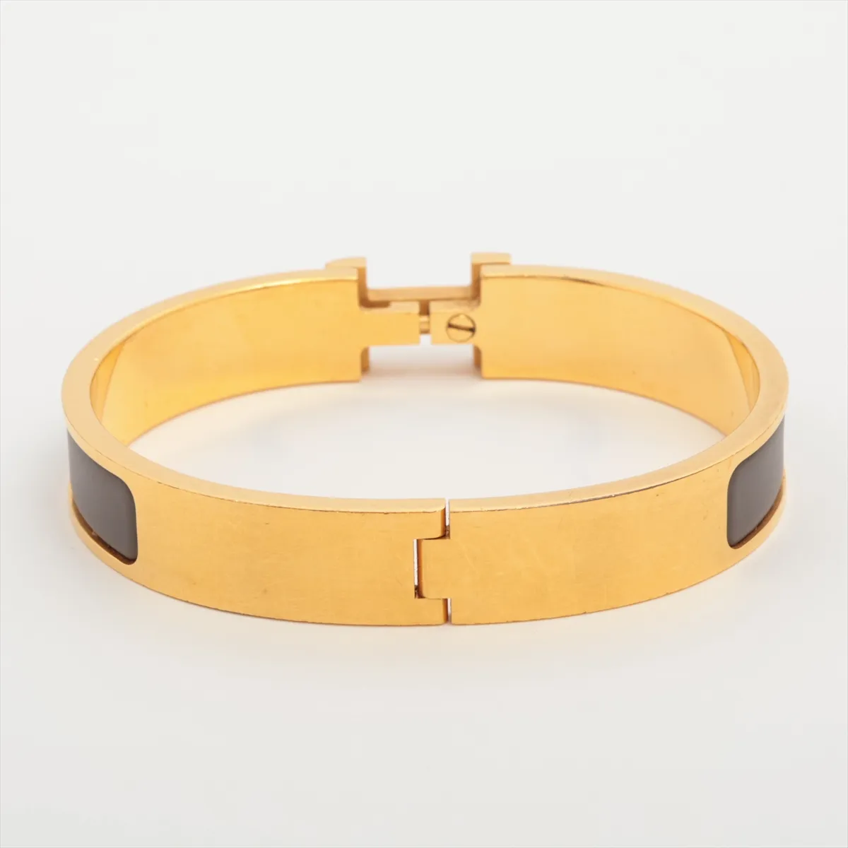 Clic Clac H Bangle DF1204 Bangle GP Gold x Brown — view 2