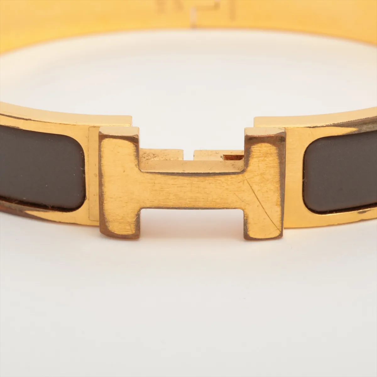 Clic Clac H Bangle DF1204 Bangle GP Gold x Brown — view 3