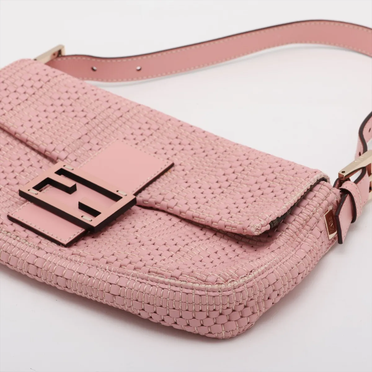 Mamma Bucket Leather Shoulder Bag, Pink, 8BR600 — view 3