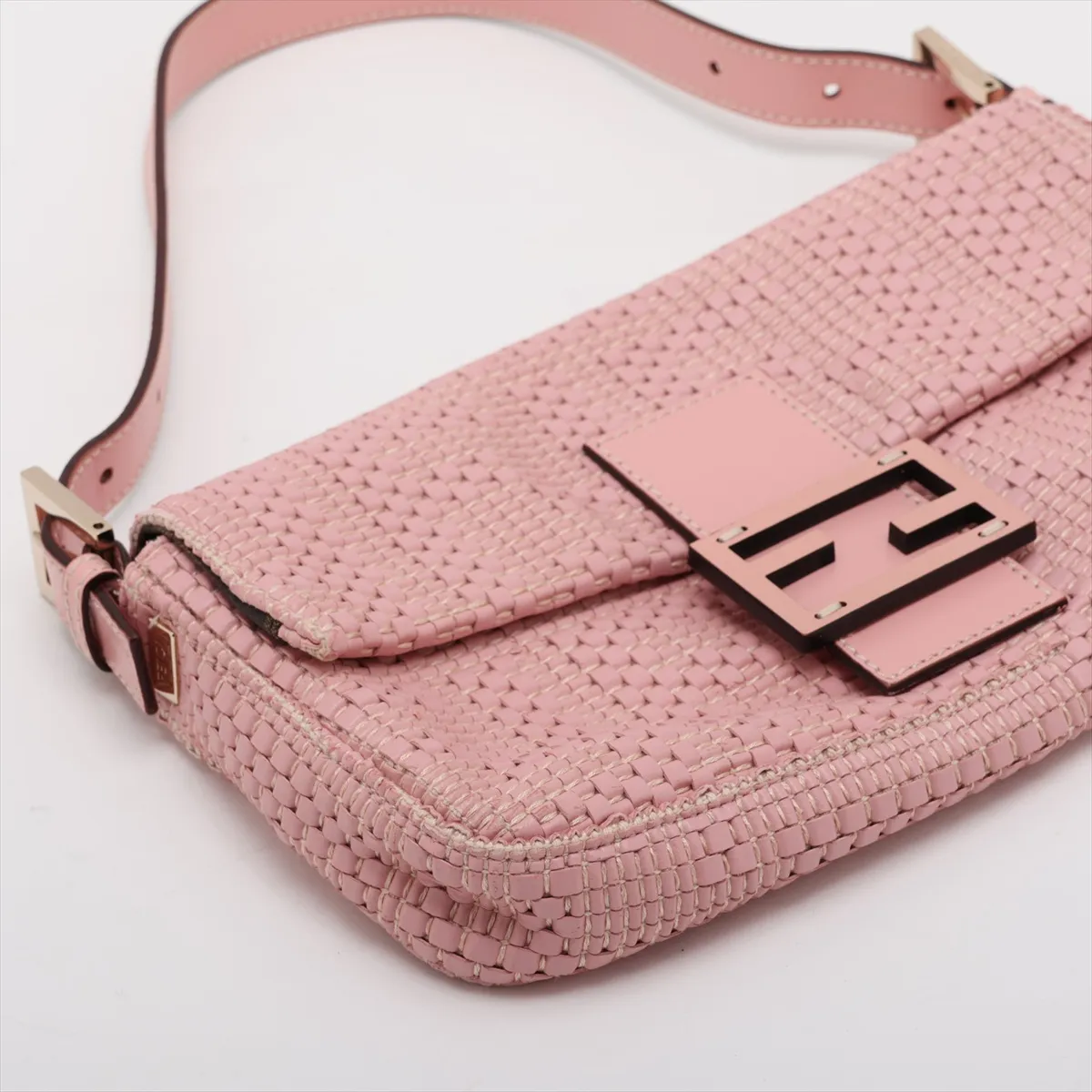 Mamma Bucket Leather Shoulder Bag, Pink, 8BR600 — view 4