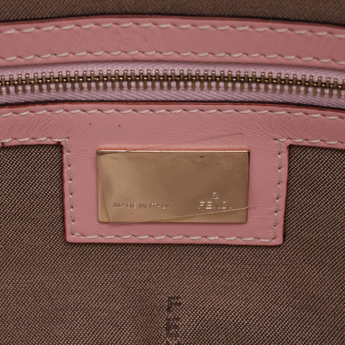 Mamma Bucket Leather Shoulder Bag, Pink, 8BR600 — view 9