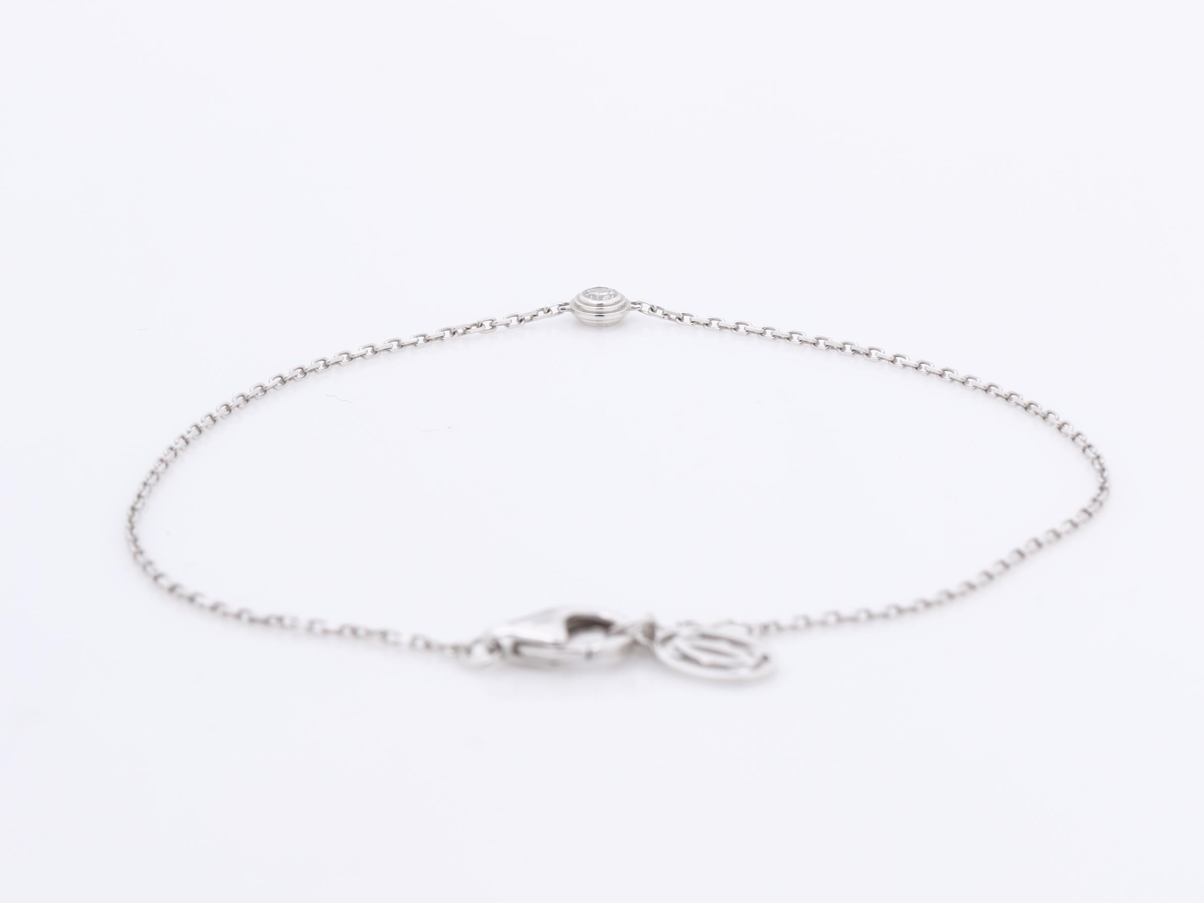 Damour Bracelet, 1PD (Pearl Diamond), 750WG (White Gold), 1.3g, Wrist size approx. 17cm — view 4