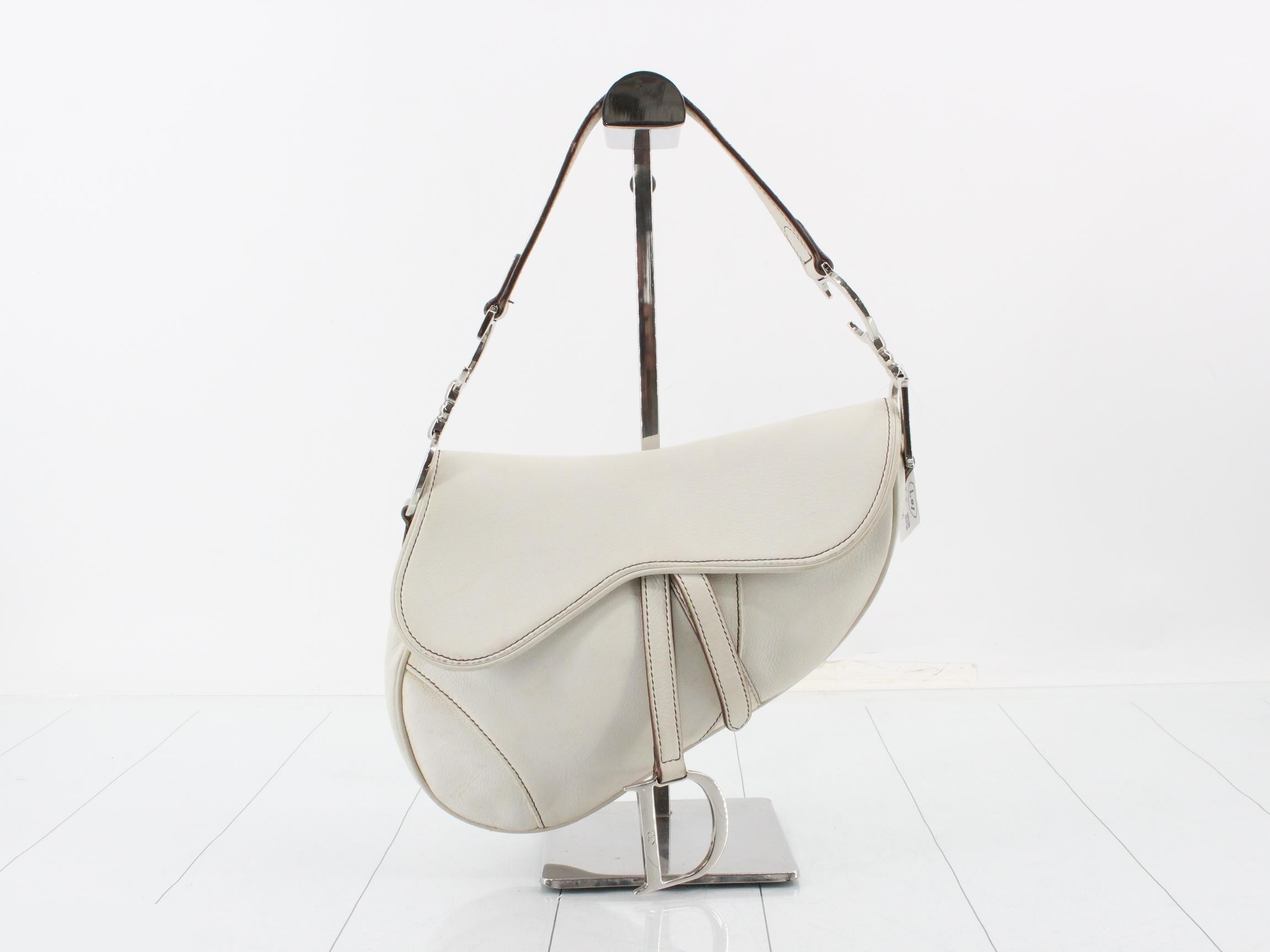 Saddlebag, Leather, One-Shoulder Bag, White