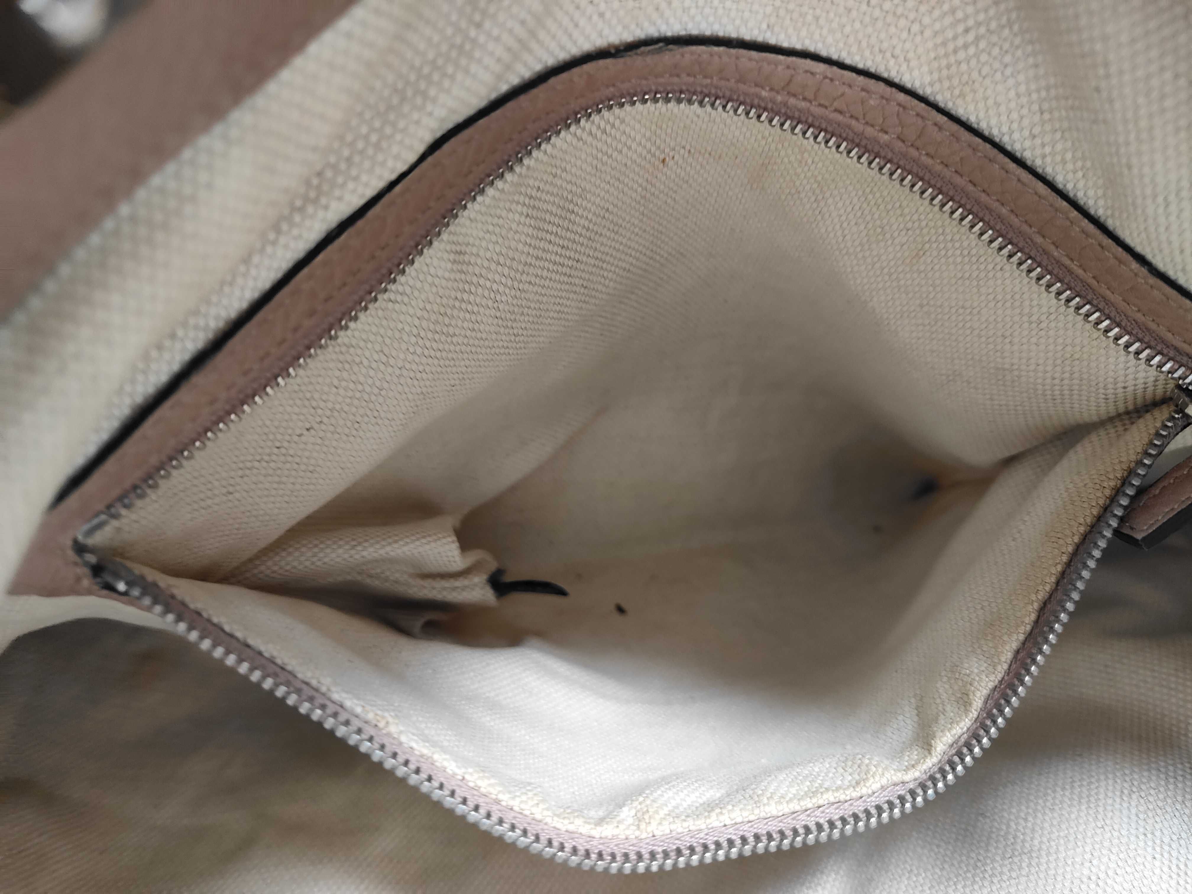 GG Canvas Bamboo Woven Handle Tote Bag Pink 232947 Tote Bag — view 11