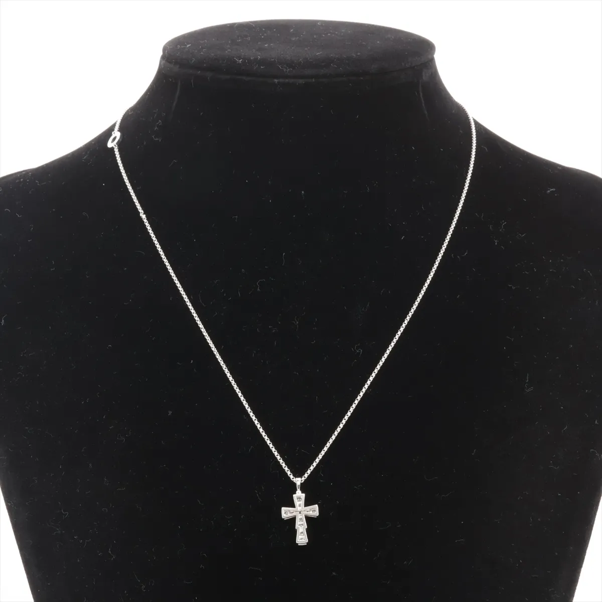 Serpenti Cross Diamond Necklace, 750 (WG), 6.7g, YKZRSE, — view 5