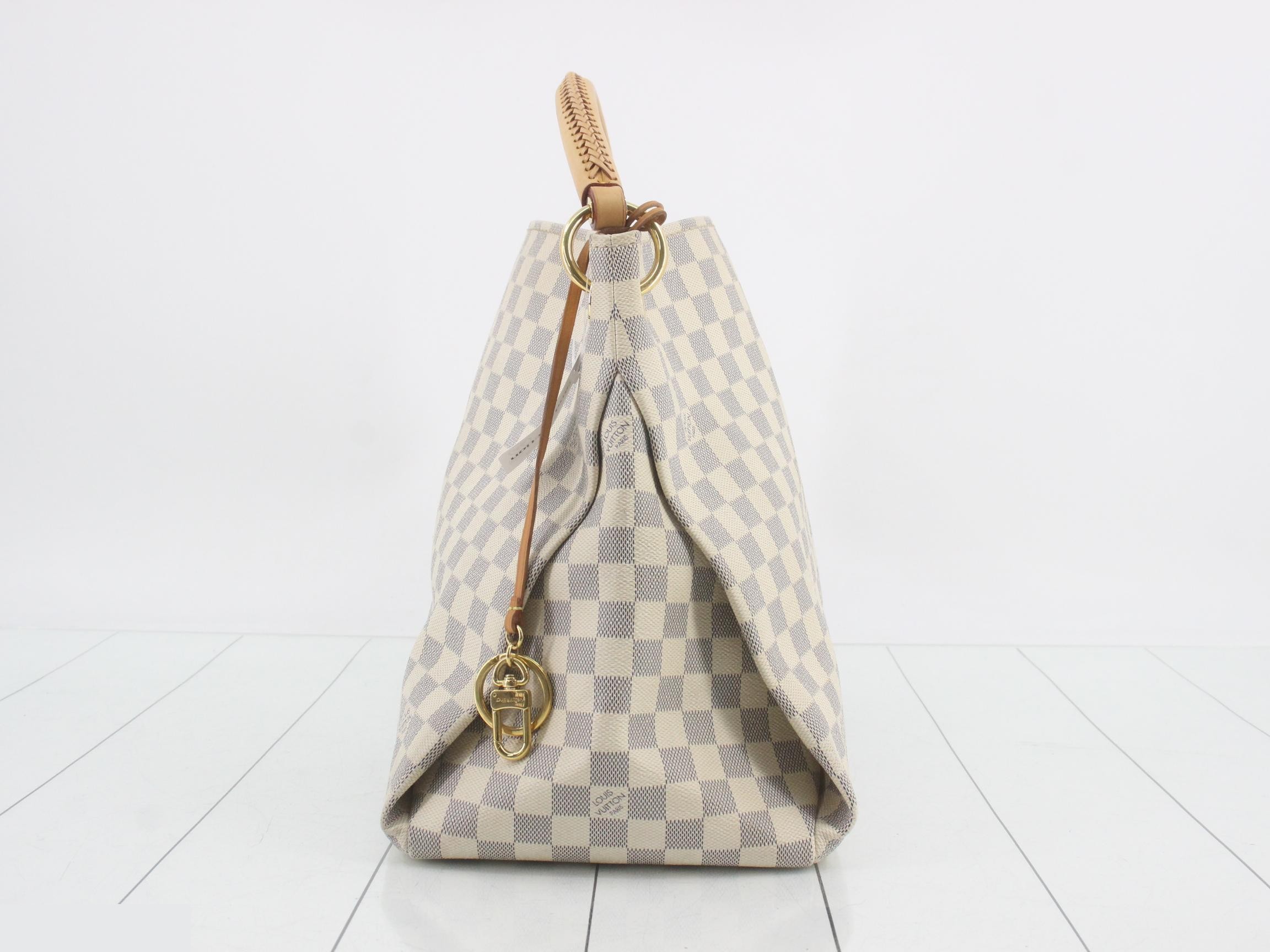 Damier Azur Artsy MM Shoulder Bag — view 3