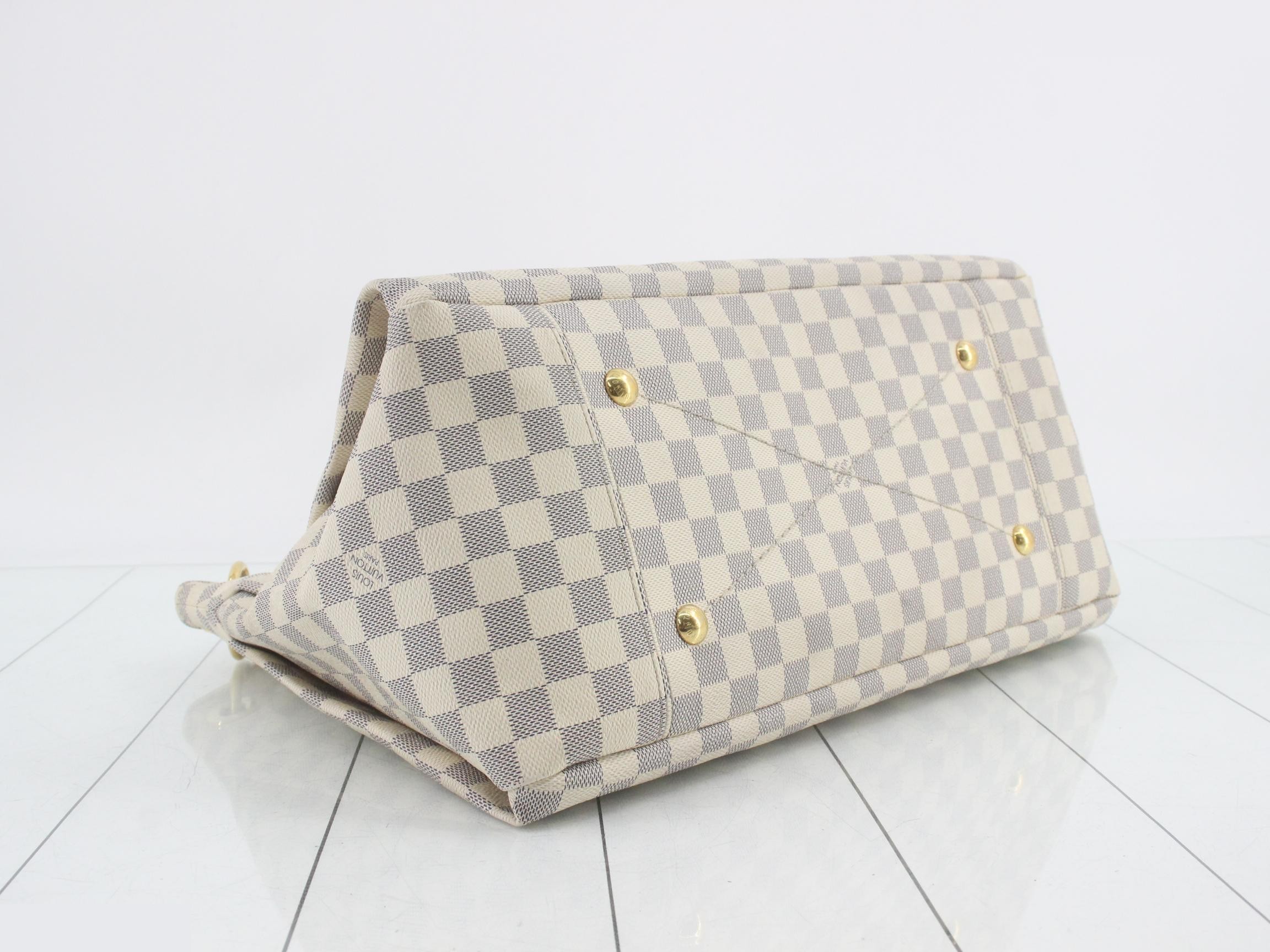 Damier Azur Artsy MM Shoulder Bag — view 5