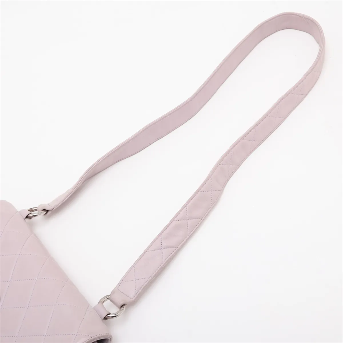 Matelassé Lambskin Shoulder Bag, Purple, Silver Hardware, 4827411, Series 4 — view 5
