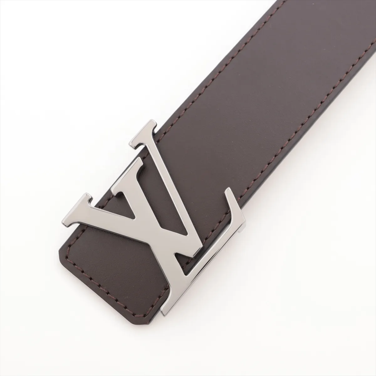 M9887 Ceinture LV Initial CT4158 Belt 110 Leather Black x Brown — view 2
