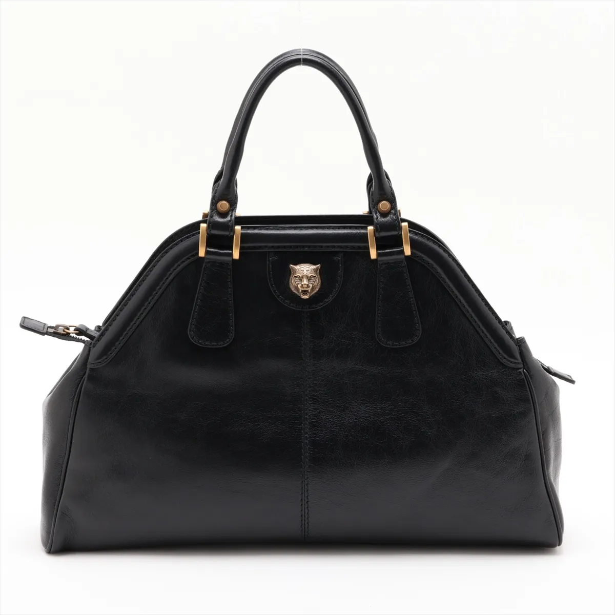GG Marmont Rebelle Medium Leather 2-Way Handbag, Black 516459 — view 2