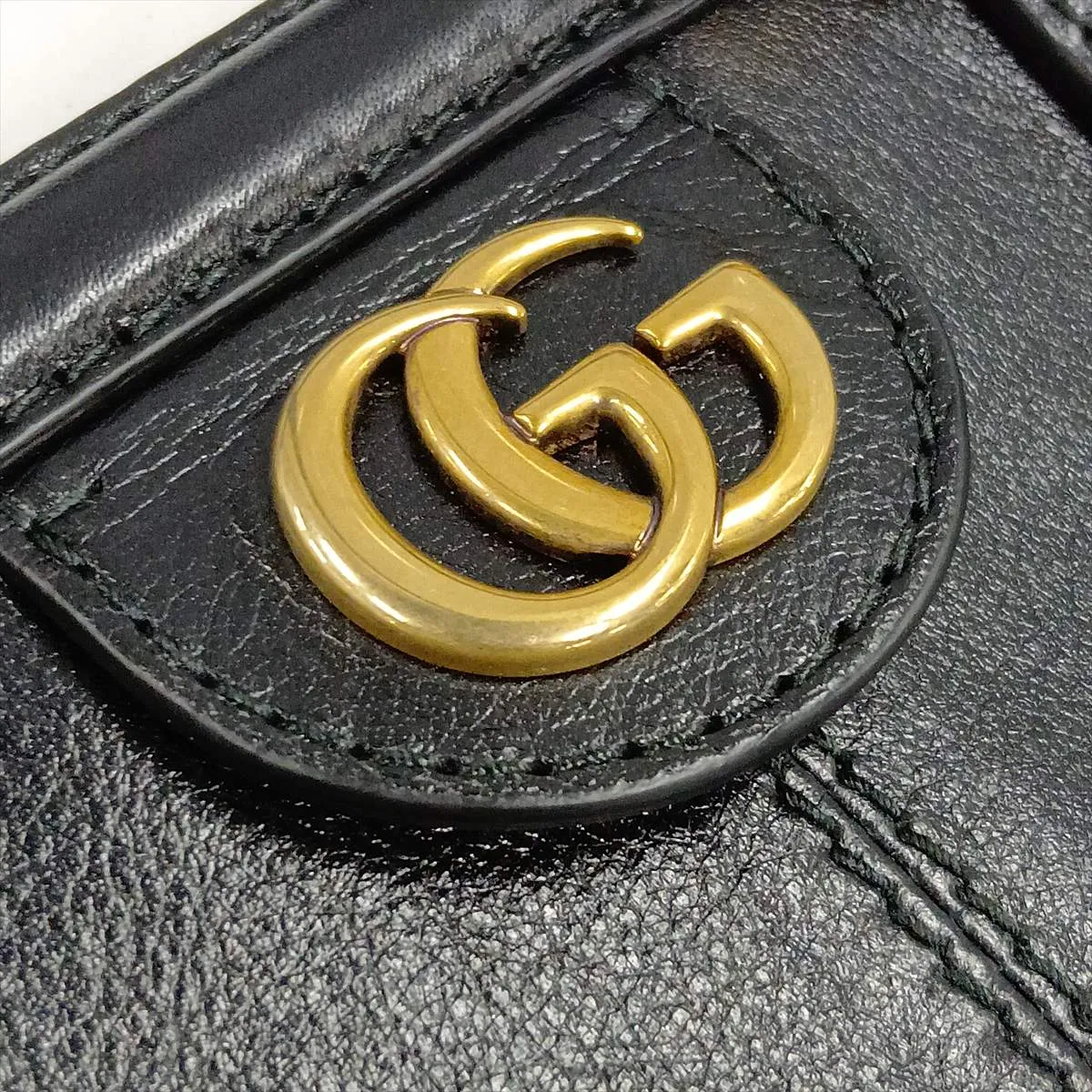 GG Marmont Rebelle Medium Leather 2-Way Handbag, Black 516459 — view 14