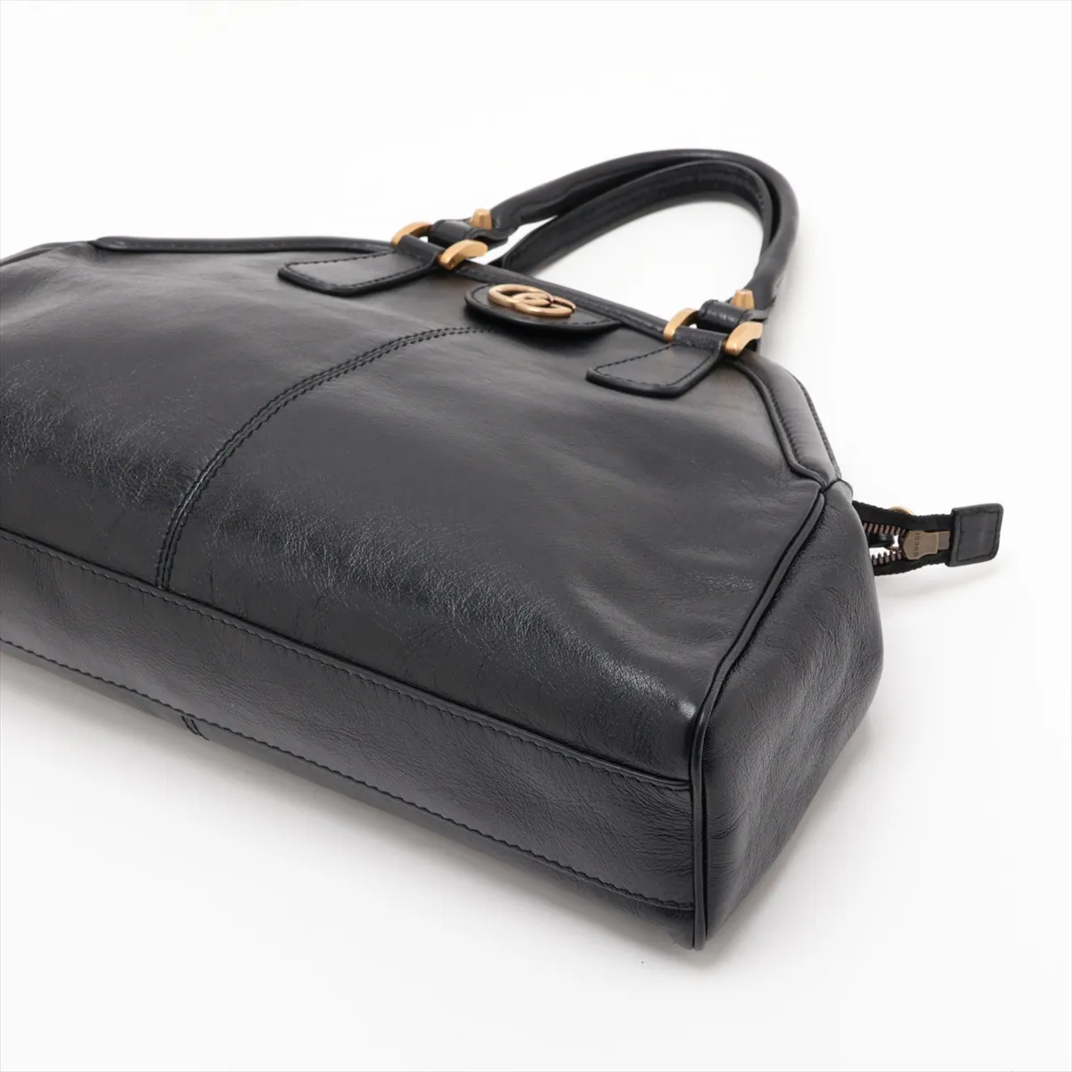 GG Marmont Rebelle Medium Leather 2-Way Handbag, Black 516459 — view 3