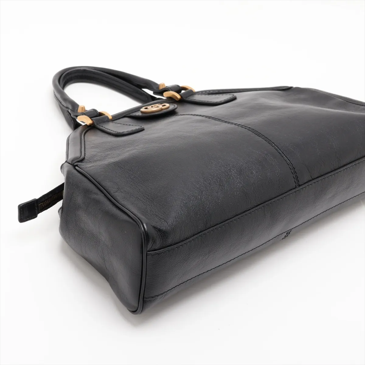 GG Marmont Rebelle Medium Leather 2-Way Handbag, Black 516459 — view 4