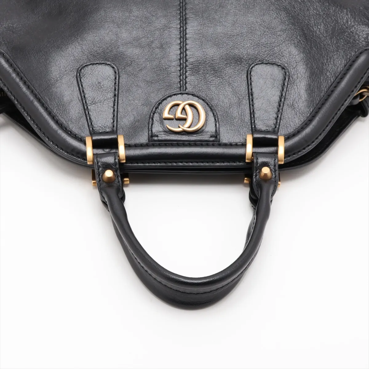 GG Marmont Rebelle Medium Leather 2-Way Handbag, Black 516459 — view 5