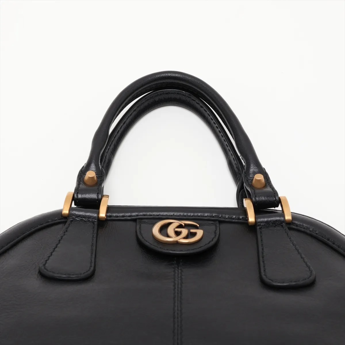 GG Marmont Rebelle Medium Leather 2-Way Handbag, Black 516459 — view 6