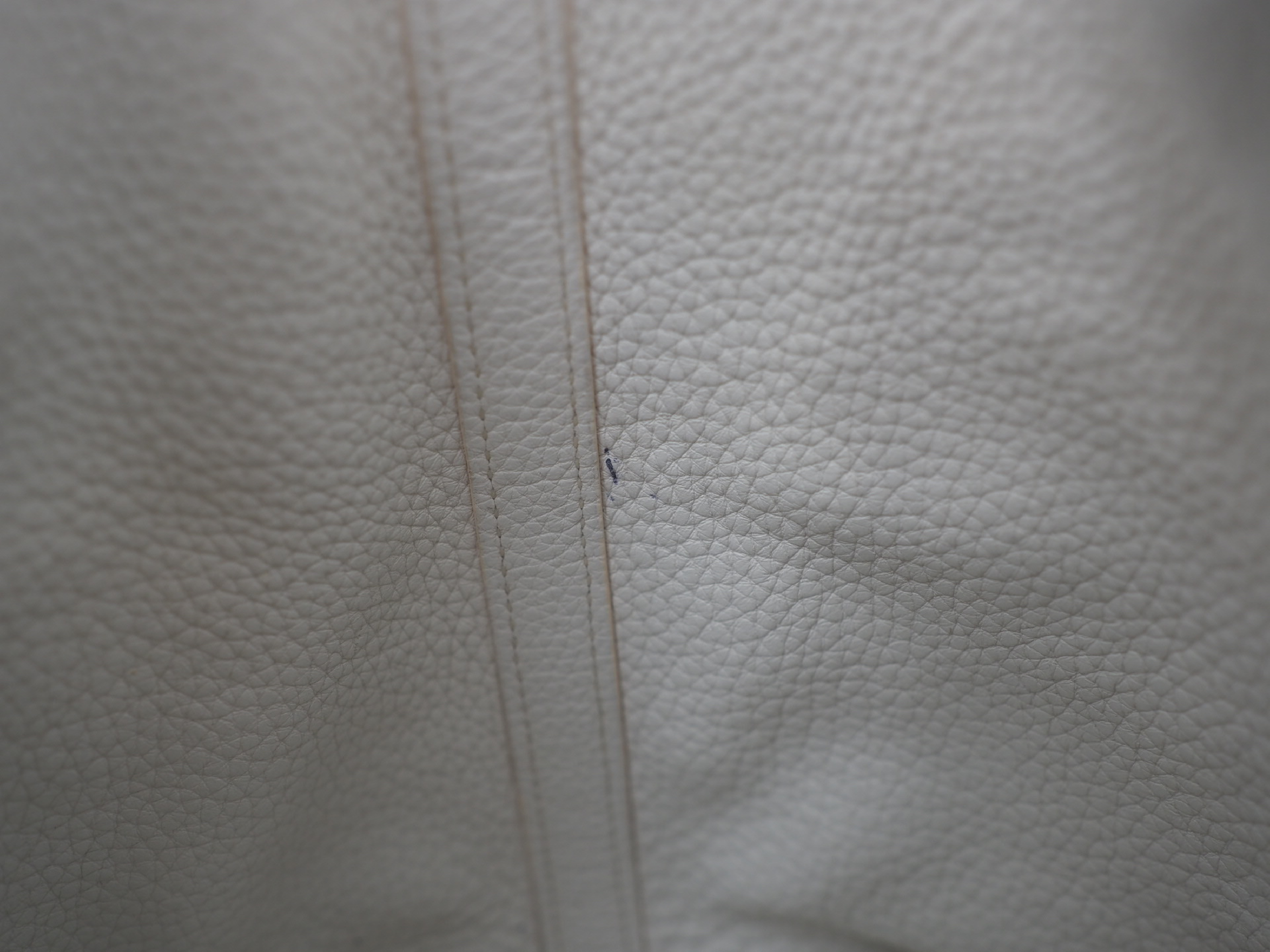 Picotin MM White All Leather Handbag with Silver Hardware — view 13