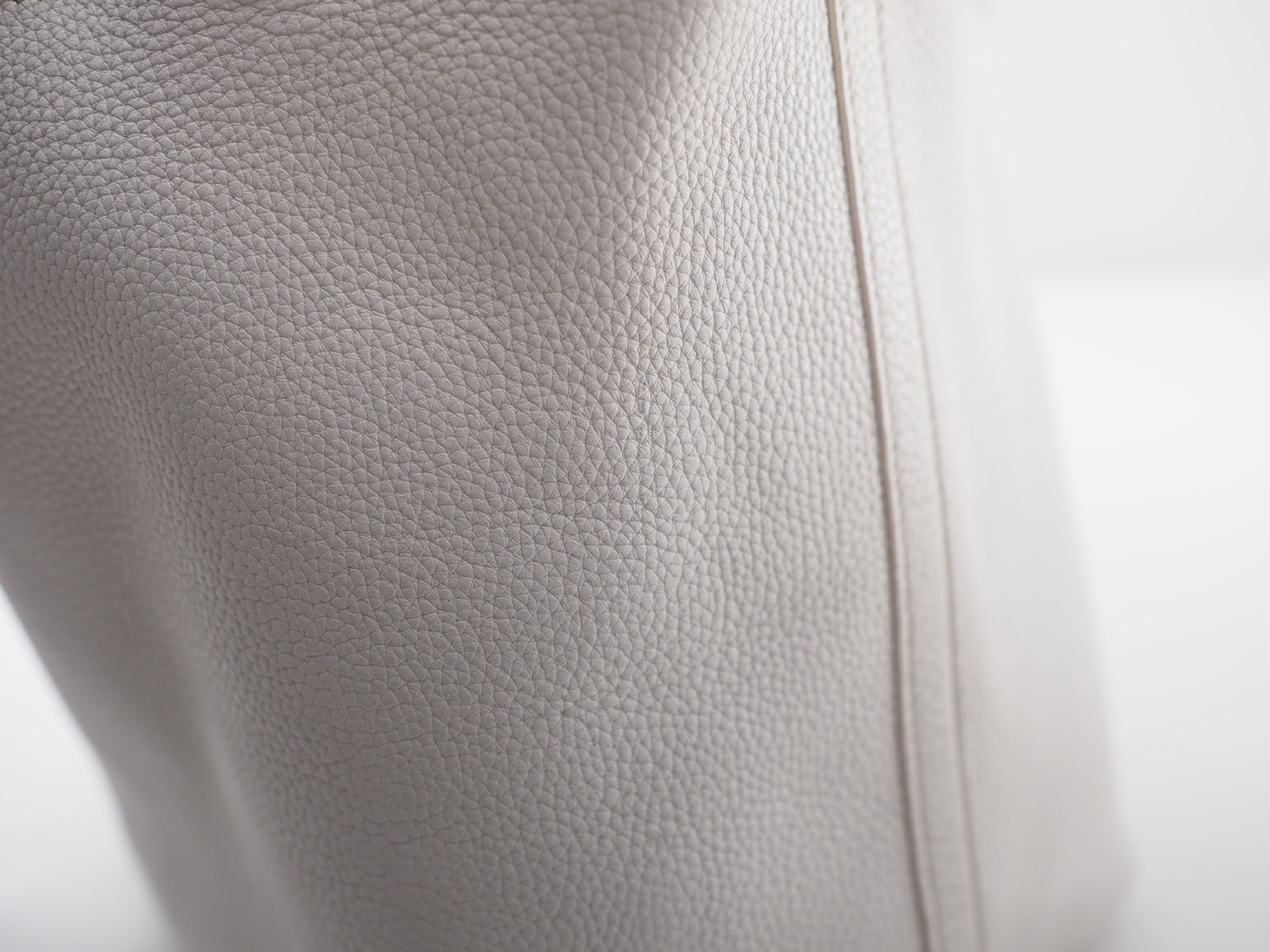 Picotin MM White All Leather Handbag with Silver Hardware — view 8