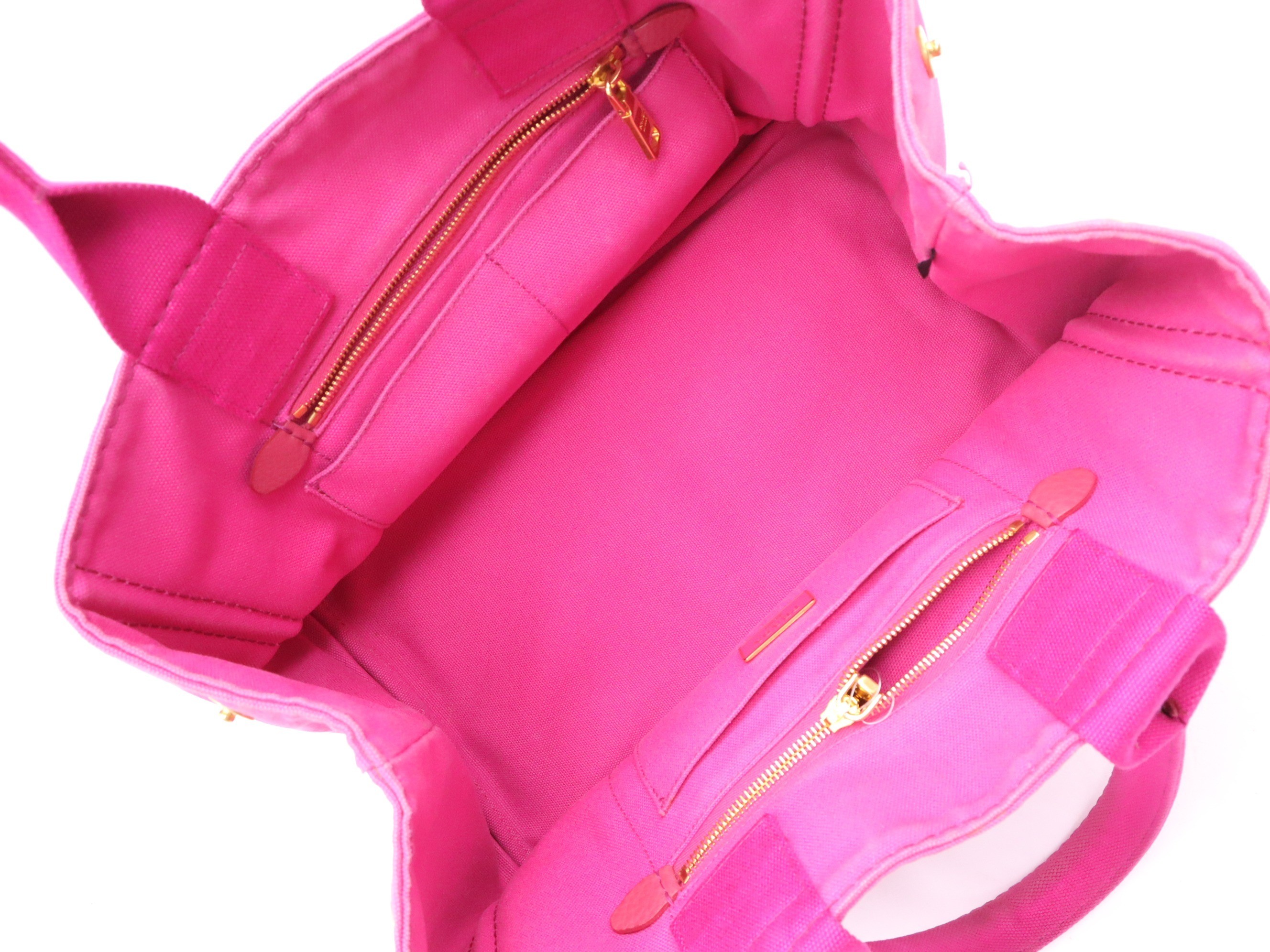 Canvas Canapa Tote Bag, Fuchsia, with Guarantee Card — view 7