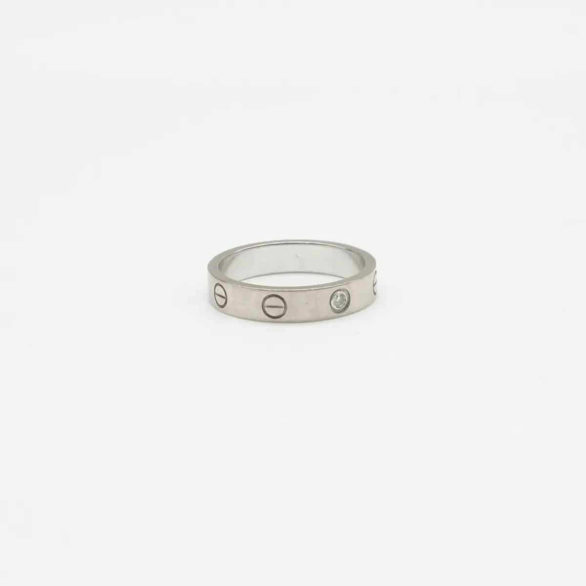 Mini Love 1P Diamond Ring 750(WG) 4.7g Size:53 GQC186 — view 2