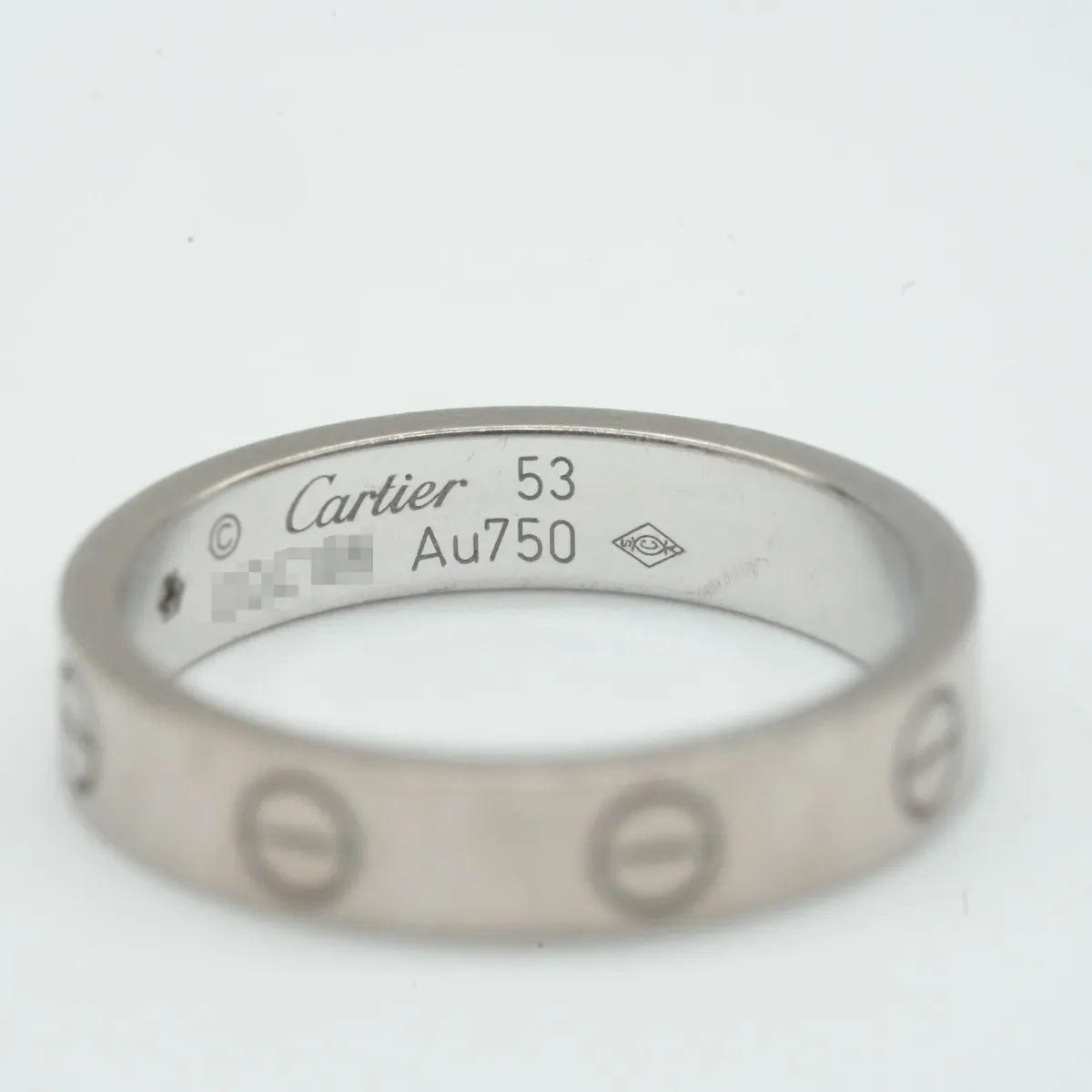 Mini Love 1P Diamond Ring 750(WG) 4.7g Size:53 GQC186 — view 4