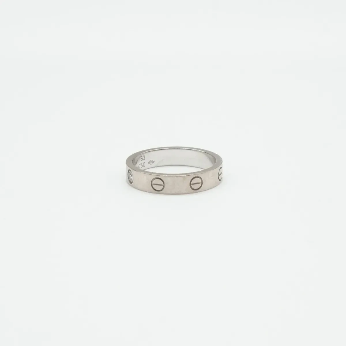Mini Love 1P Diamond Ring 750(WG) 4.7g Size:53 GQC186 — view 5