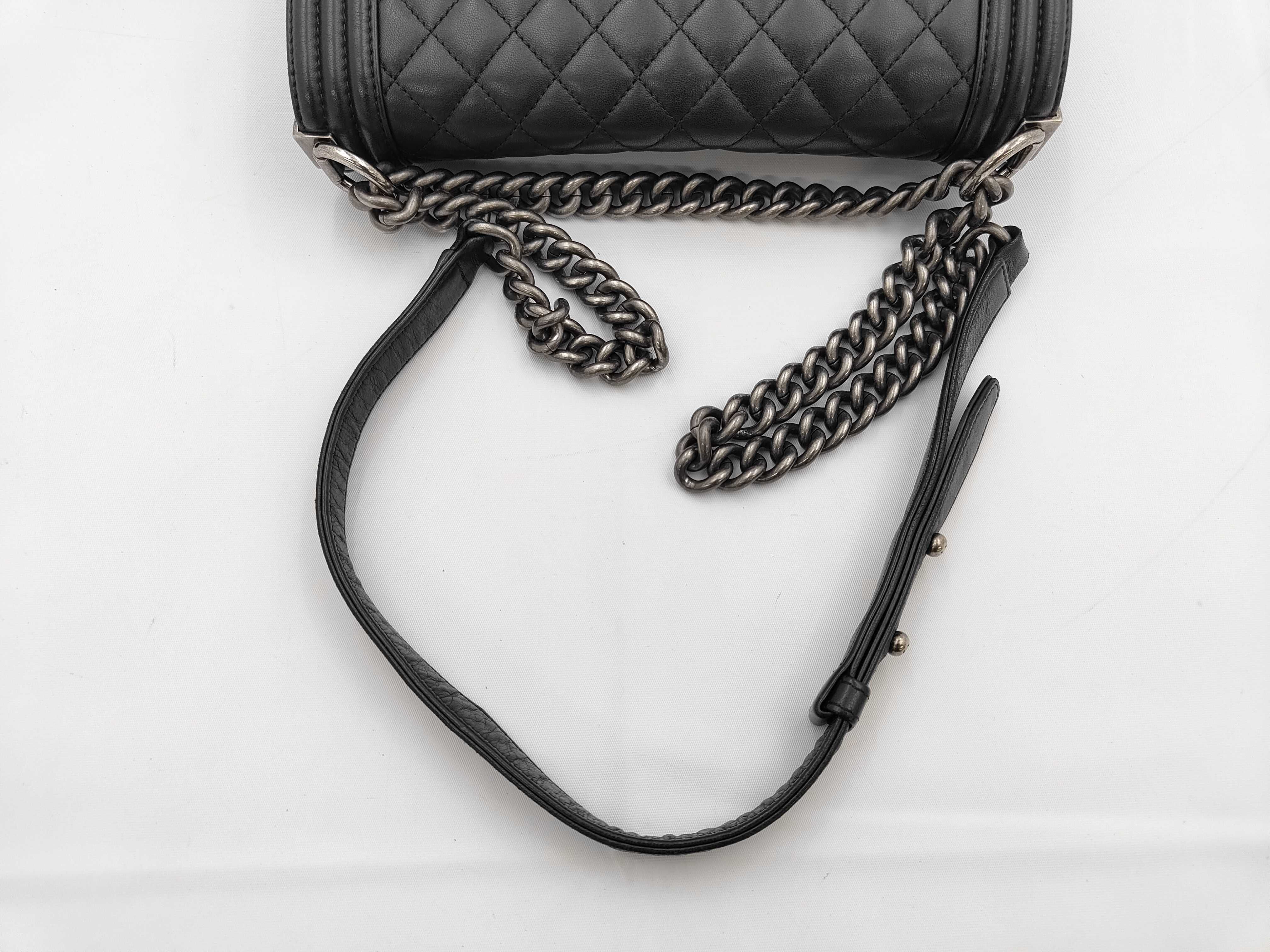 Boy Chanel Chain Shoulder Bag, Lambskin Shoulder Bag — view 3