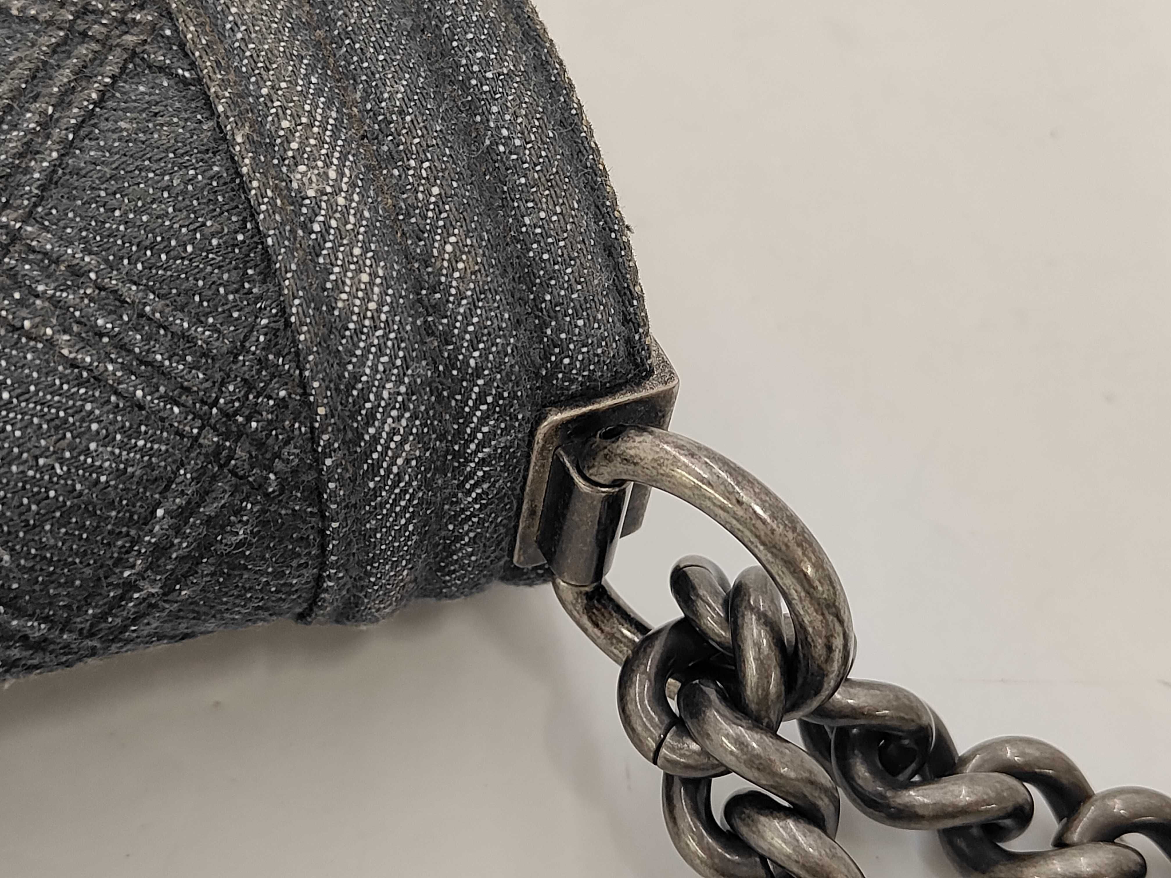 Boy Chanel Denim Chain Shoulder Bag — view 7