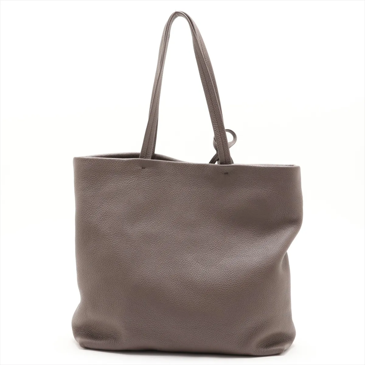 Vitello Daino 2VG130 Leather Tote Bag, Beige — view 2