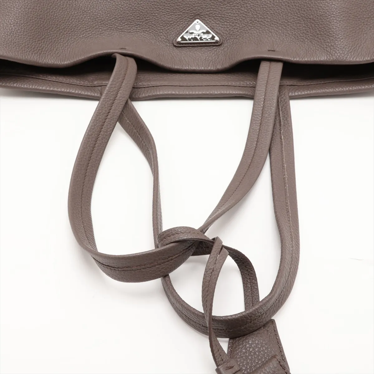 Vitello Daino 2VG130 Leather Tote Bag, Beige — view 5