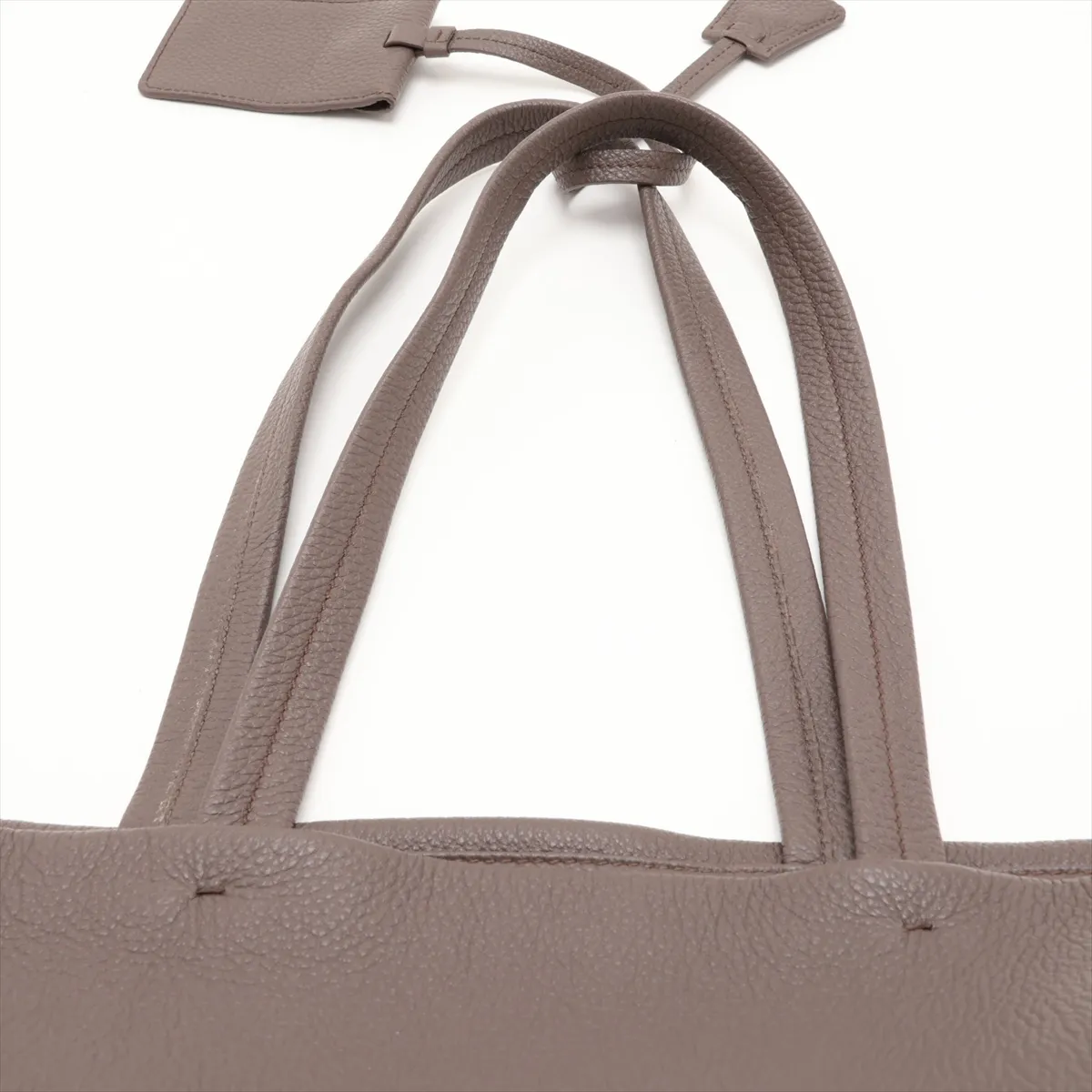 Vitello Daino 2VG130 Leather Tote Bag, Beige — view 6