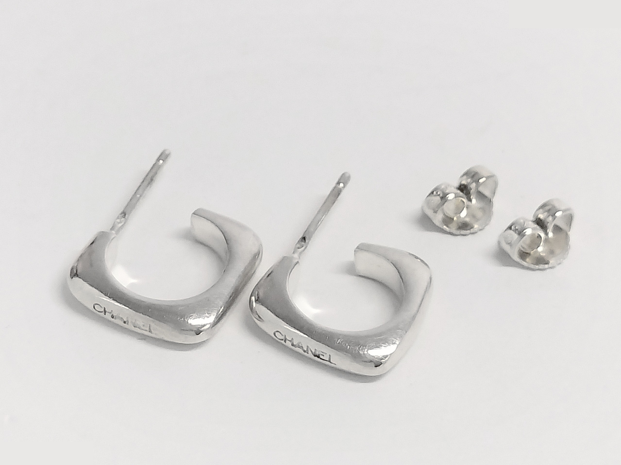 Logo 925 Silver Earrings 3.8g