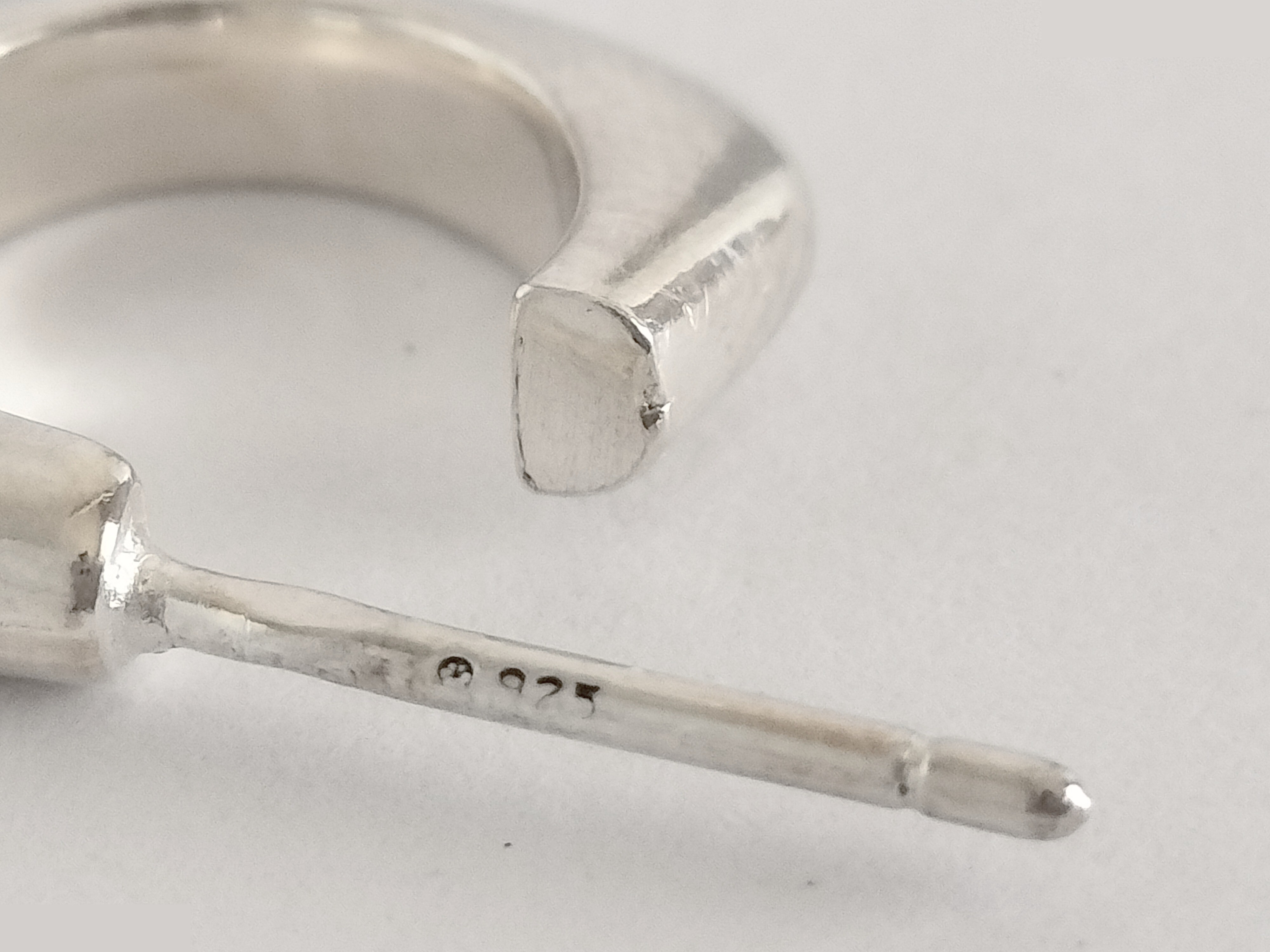 Logo 925 Silver Earrings 3.8g — view 2