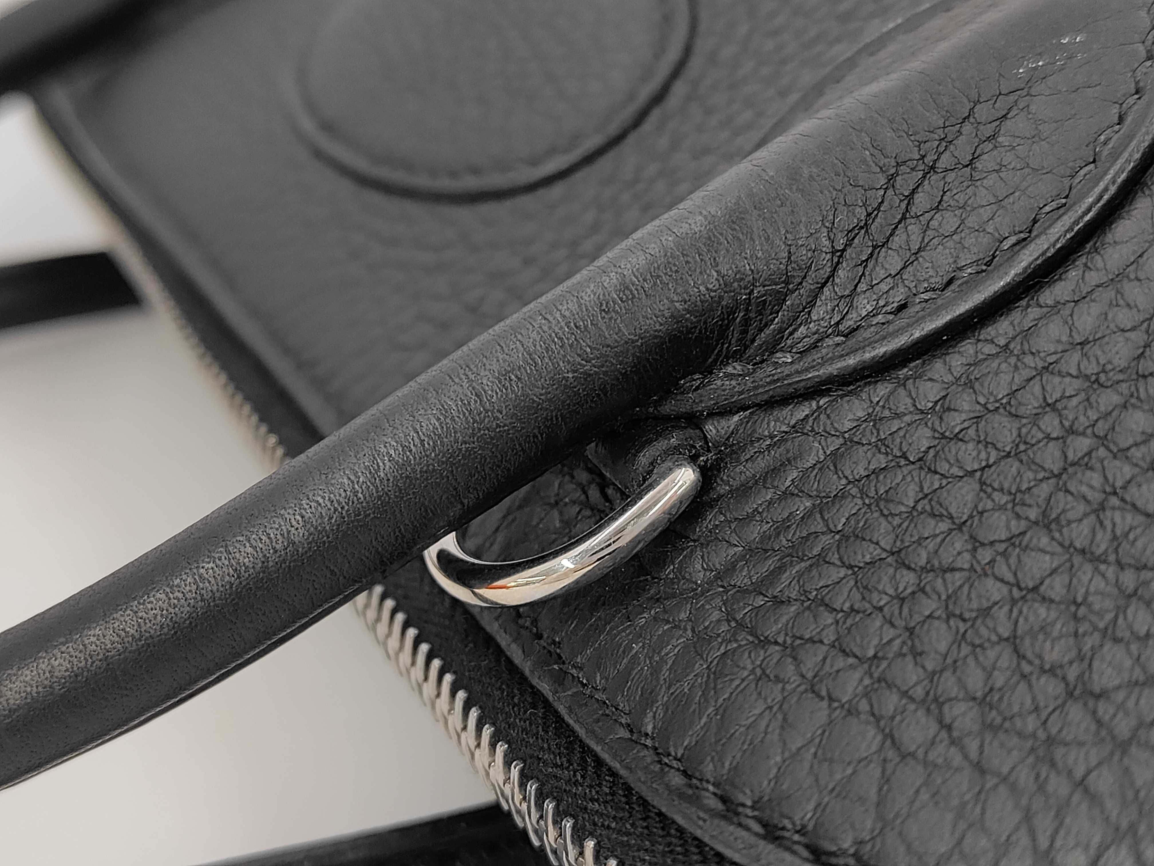 Bolide 31 Taurillon Clemence Leather Handbag with Silver Hardware — view 5