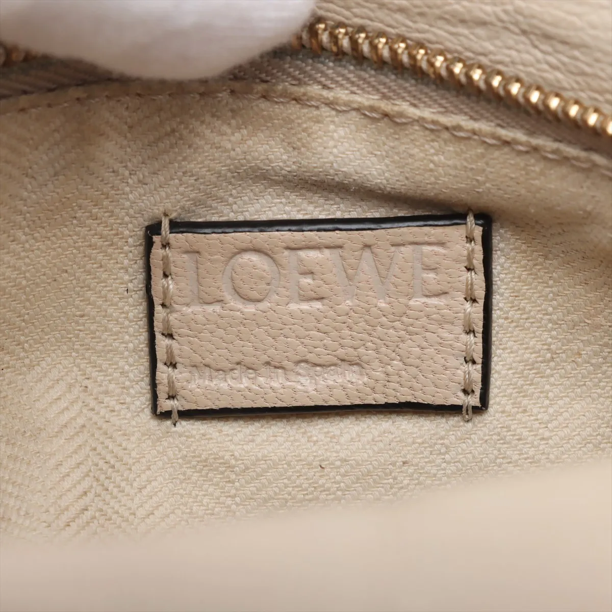 Puzzle Bag Small Leather 2WAY Handbag Beige — view 11