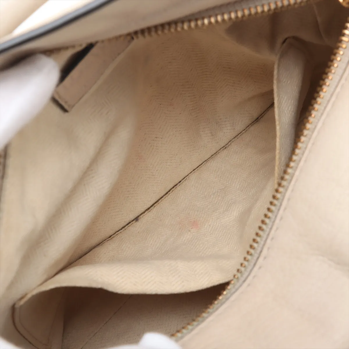 Puzzle Bag Small Leather 2WAY Handbag Beige — view 9