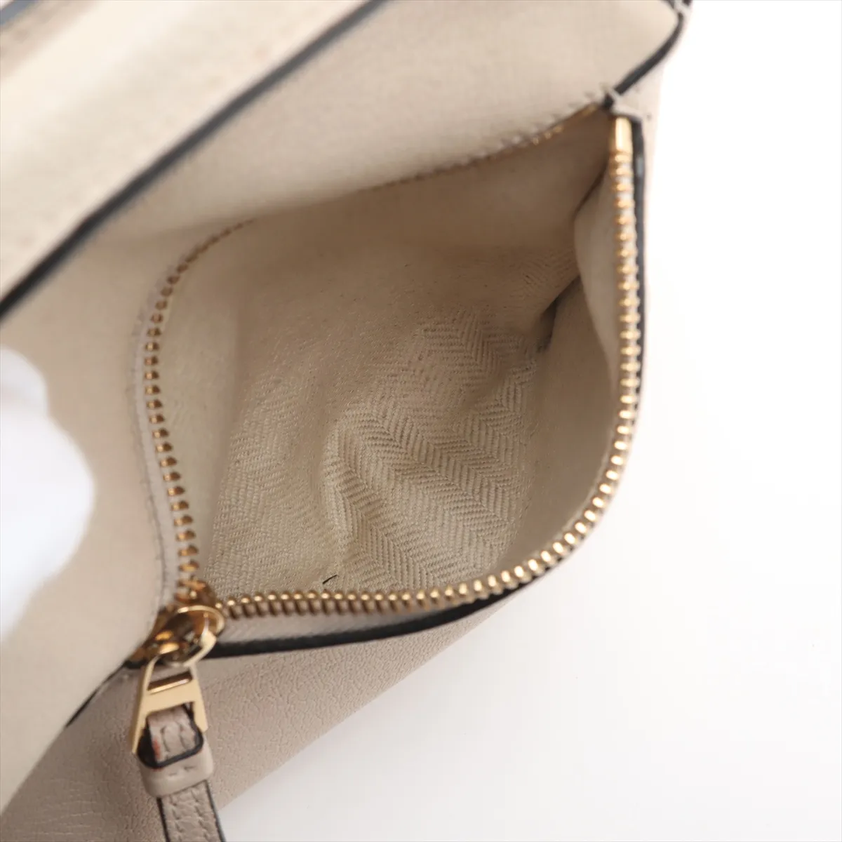 Puzzle Bag Small Leather 2WAY Handbag Beige — view 10