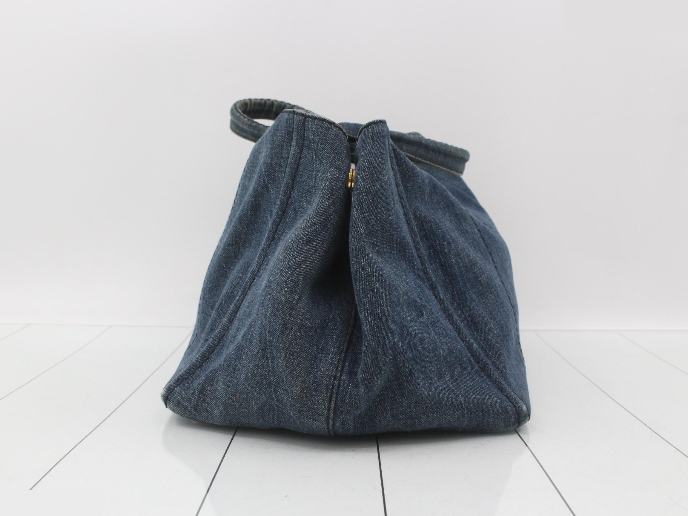 Canapa handbag, denim, size L — view 3