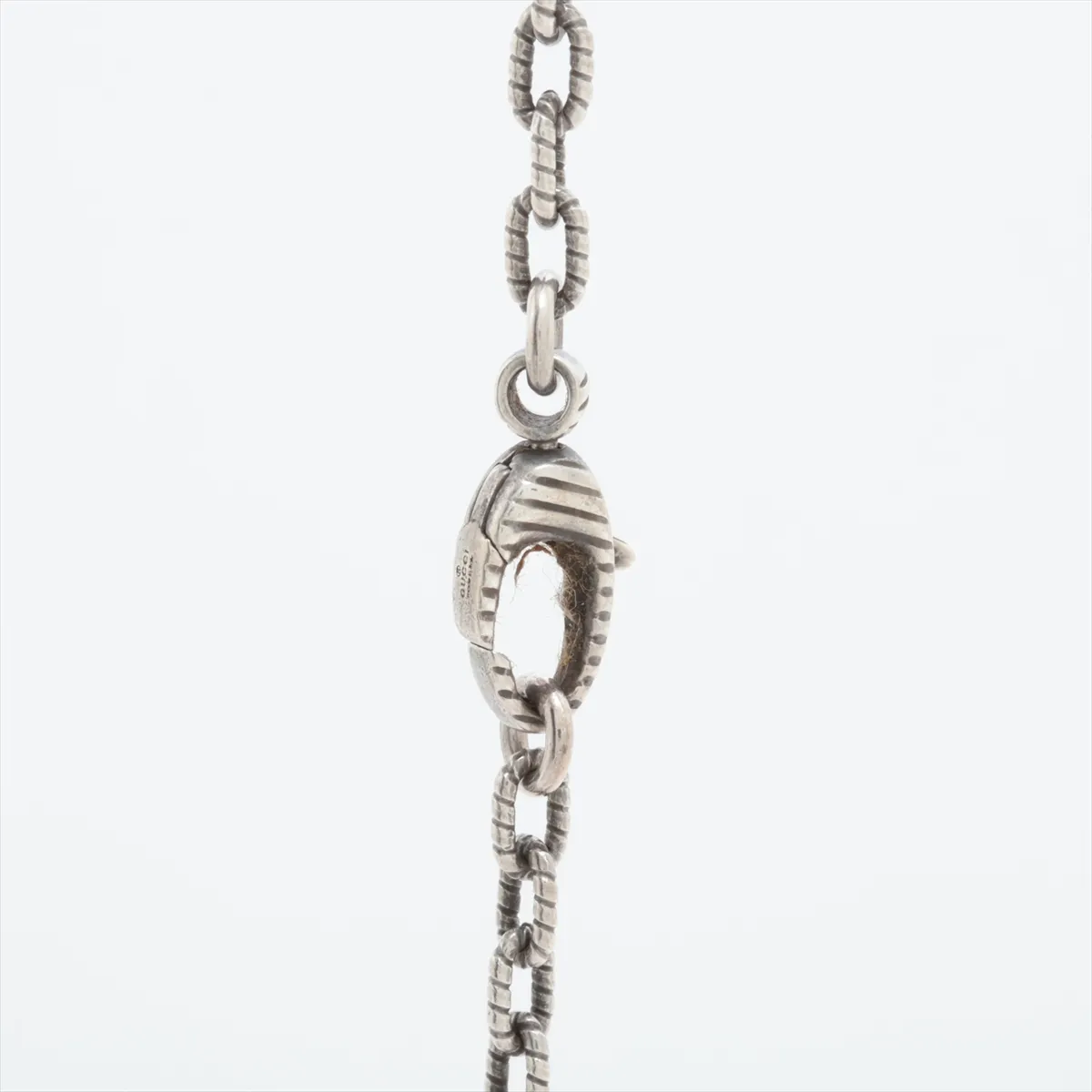 Interlocking G Arabesque Necklace, 925 Sterling Silver, 19.1g. Shows signs of wear including — view 3